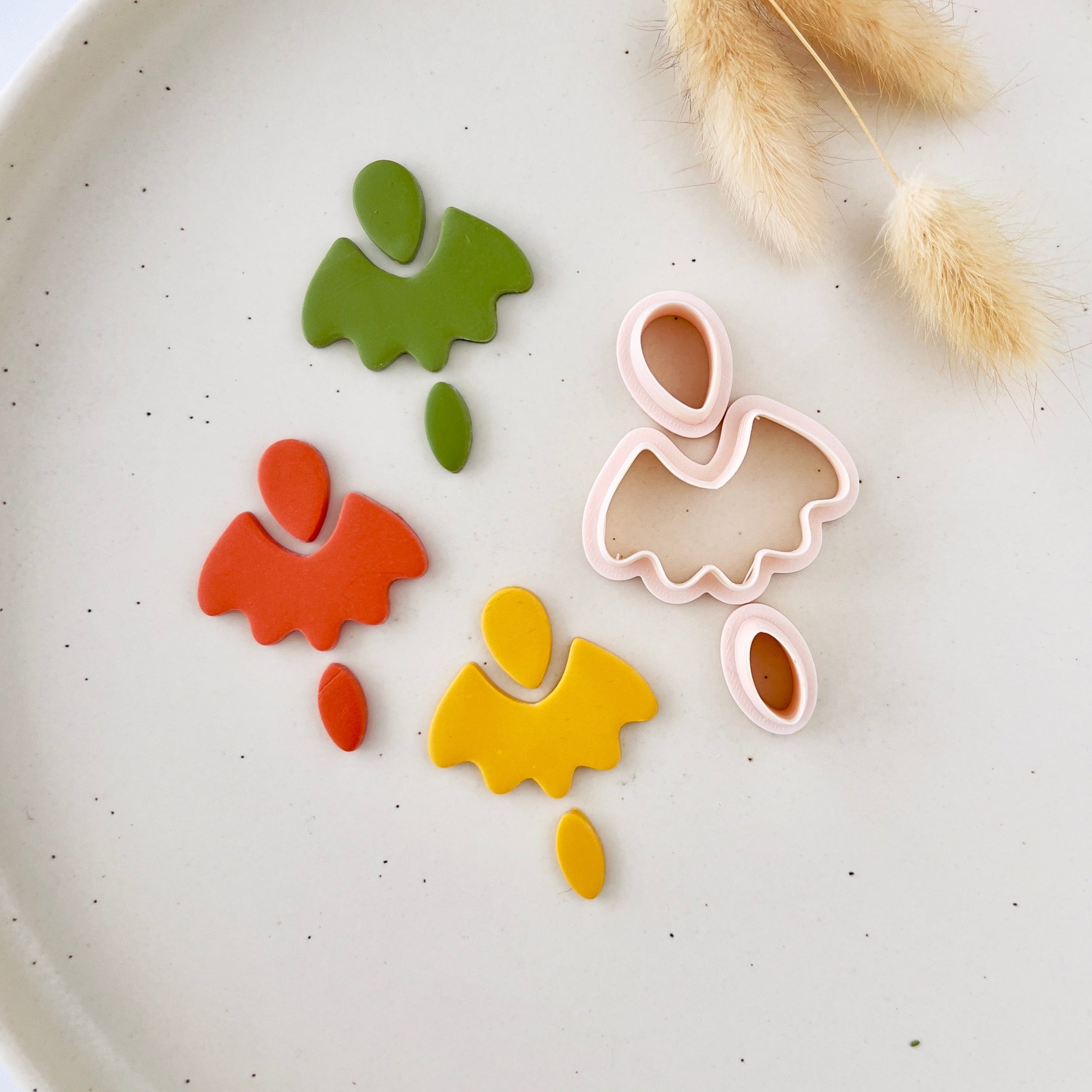 High quality polymer clay cutter creating clean sharp cuts for earrings and jewelry making