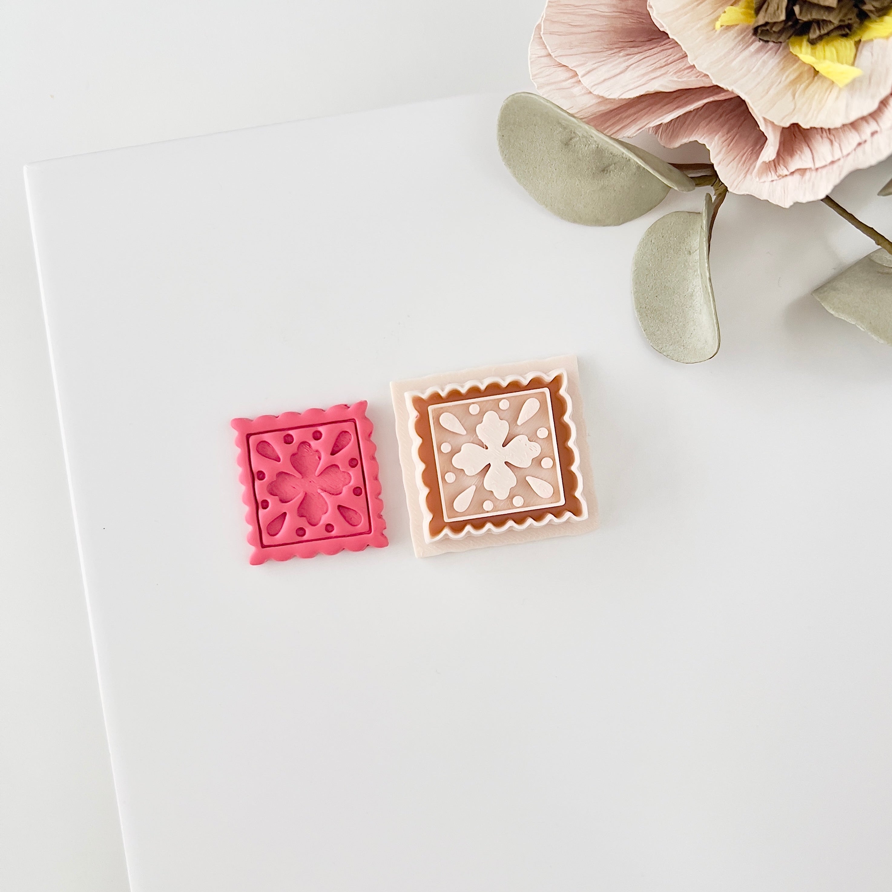 High quality polymer clay cutter creating clean sharp cuts for earrings and jewelry making