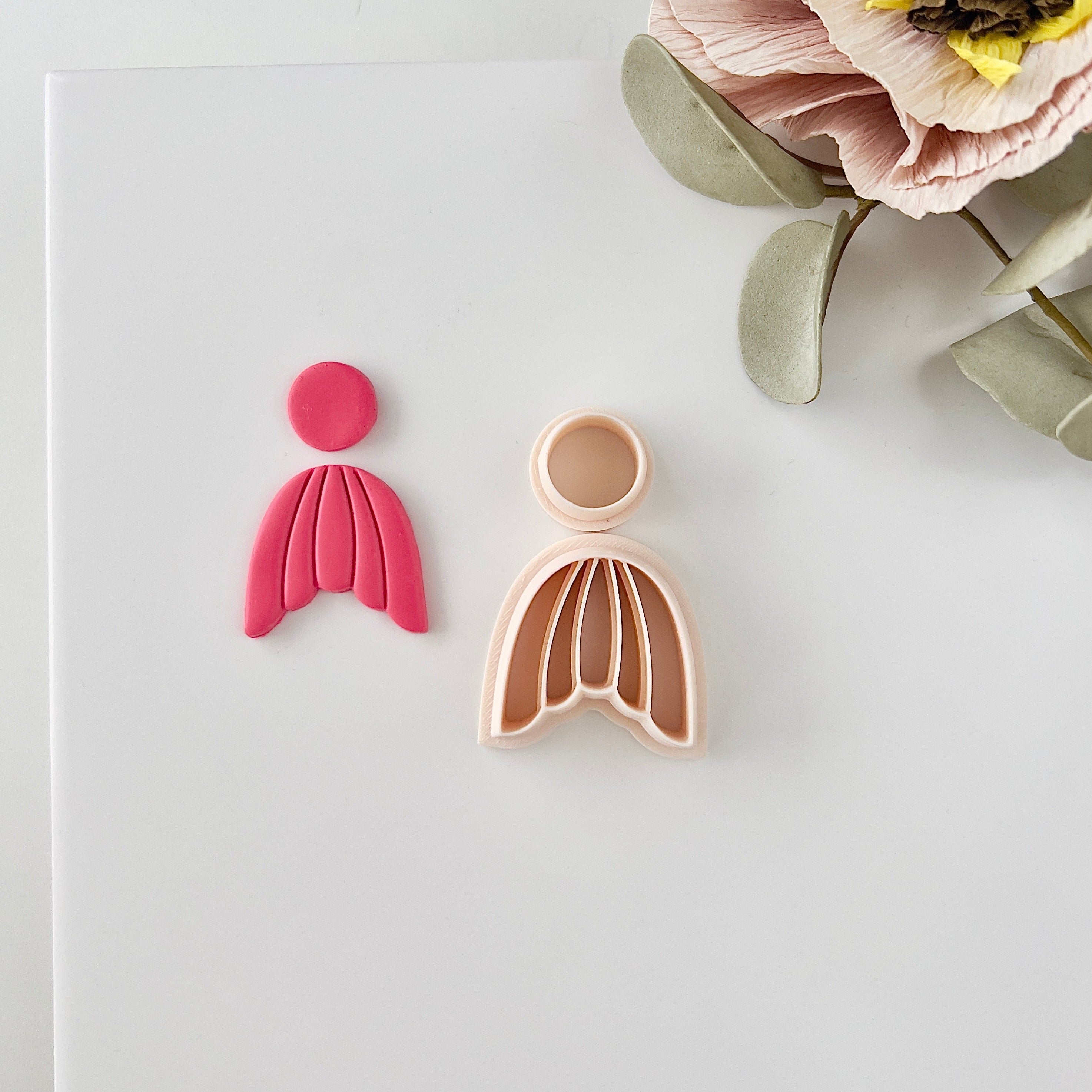 High quality polymer clay cutter creating clean sharp cuts for earrings and jewelry making