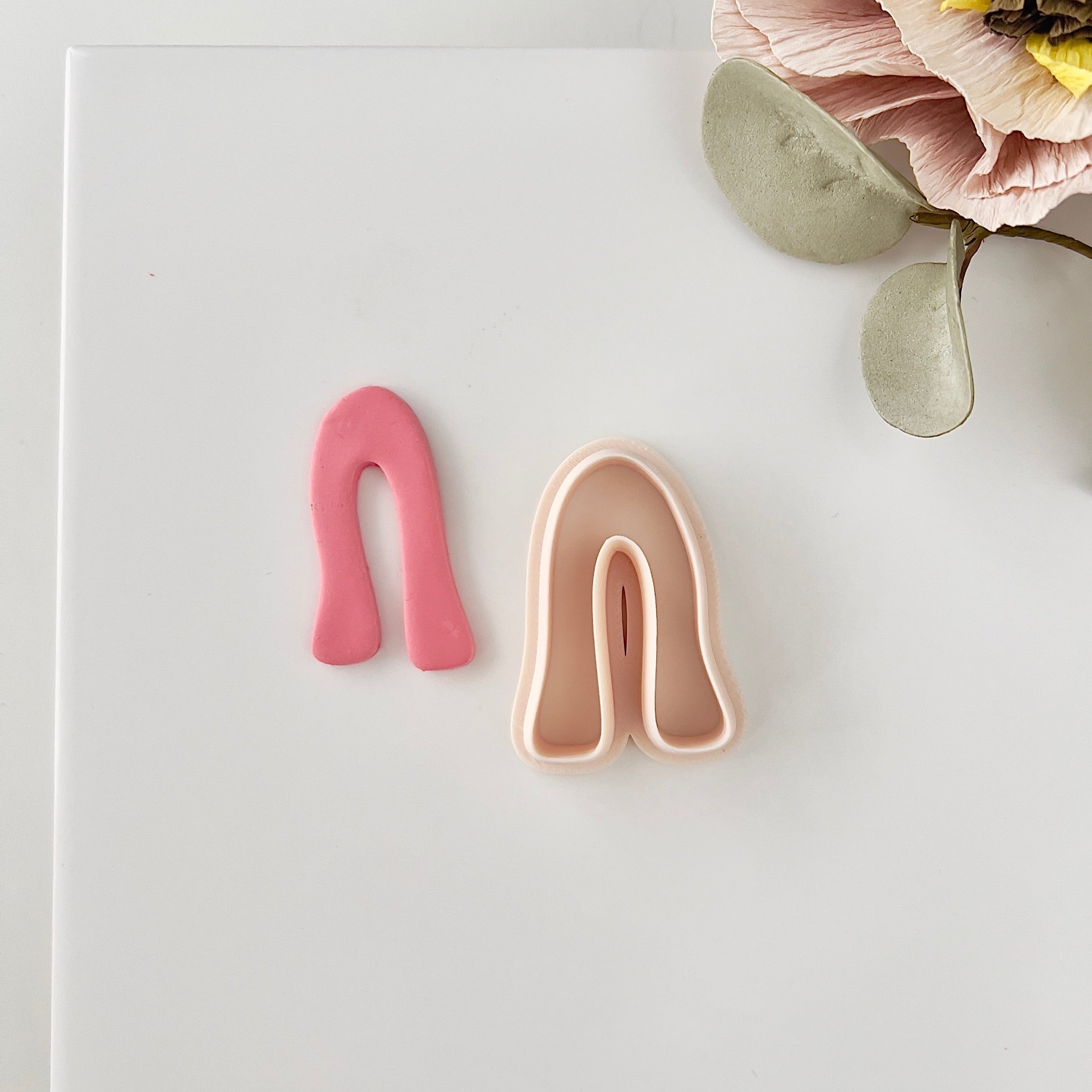 High quality polymer clay cutter creating clean sharp cuts for earrings and jewelry making