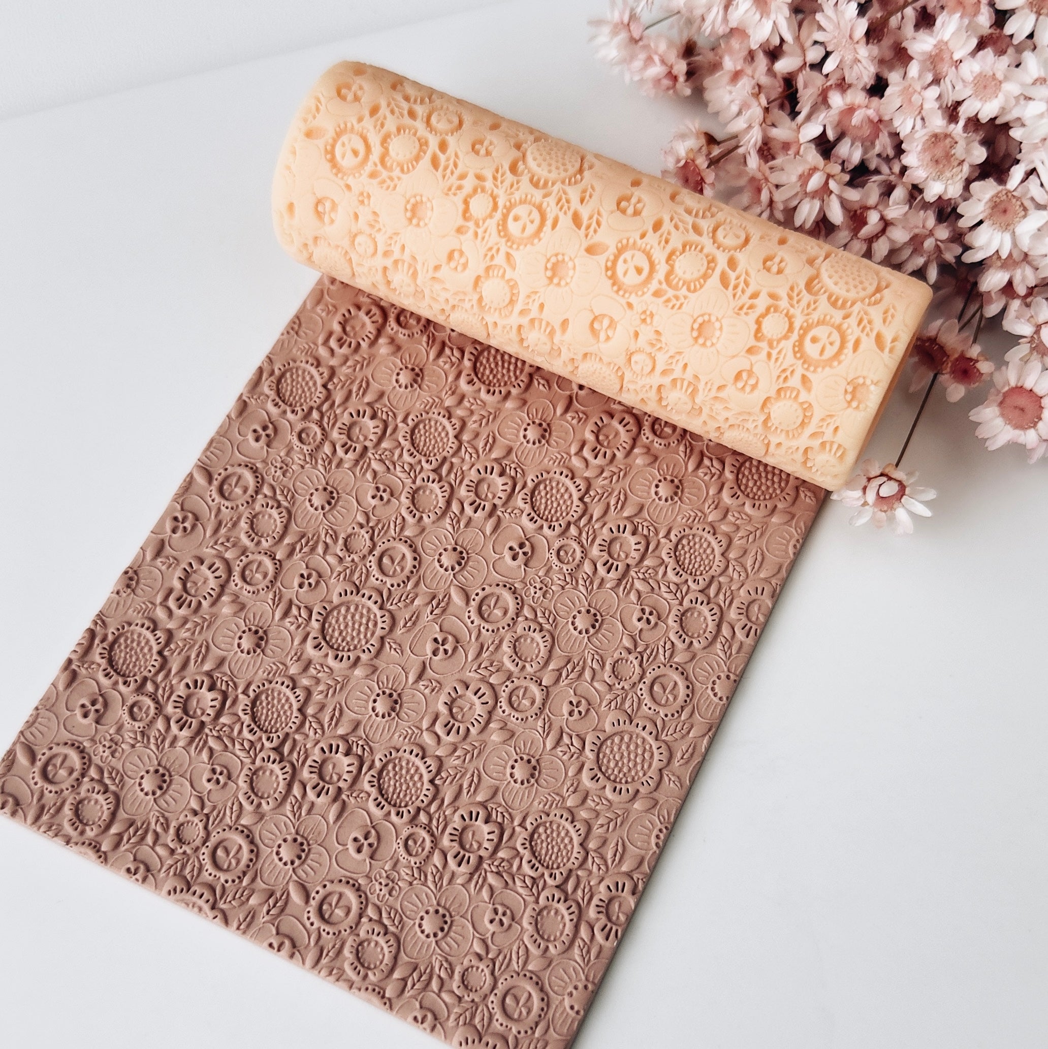 polymer clay texture roller abstract geometric pattern