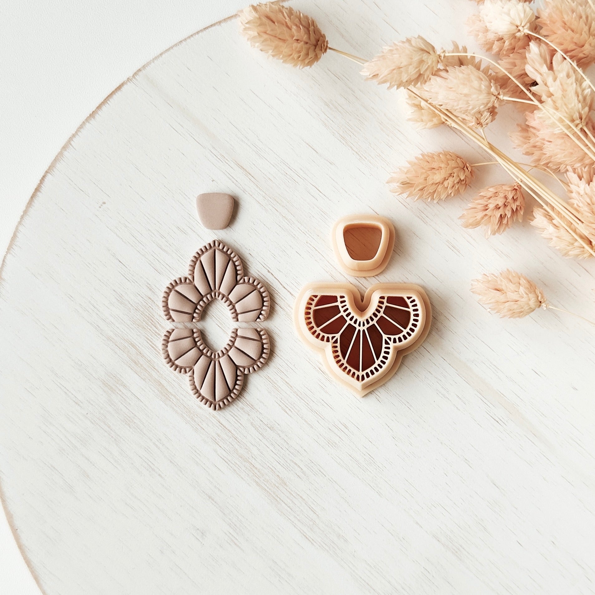 High quality polymer clay cutter creating clean sharp cuts for earrings and jewelry making