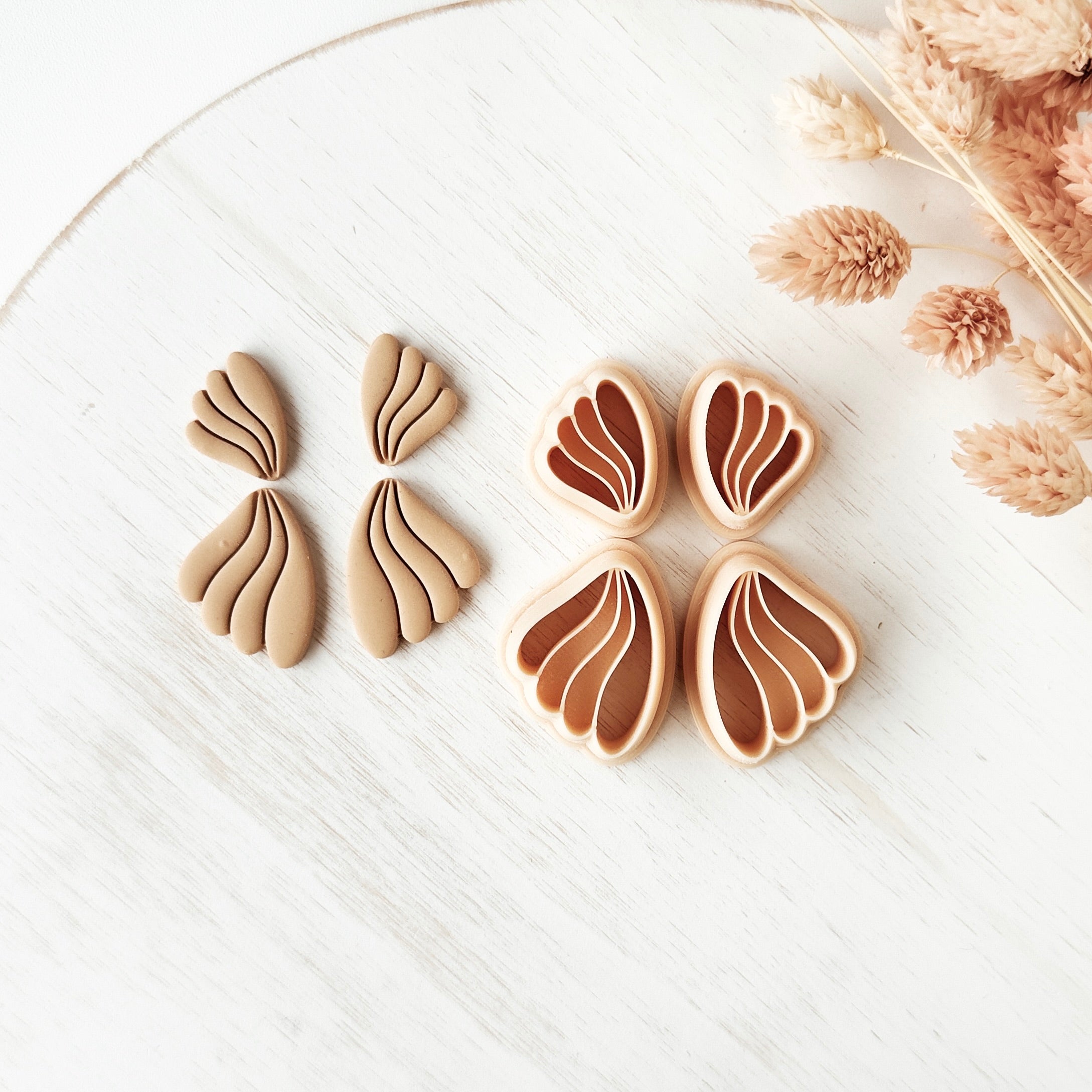 High quality polymer clay cutter creating clean sharp cuts for earrings and jewelry making
