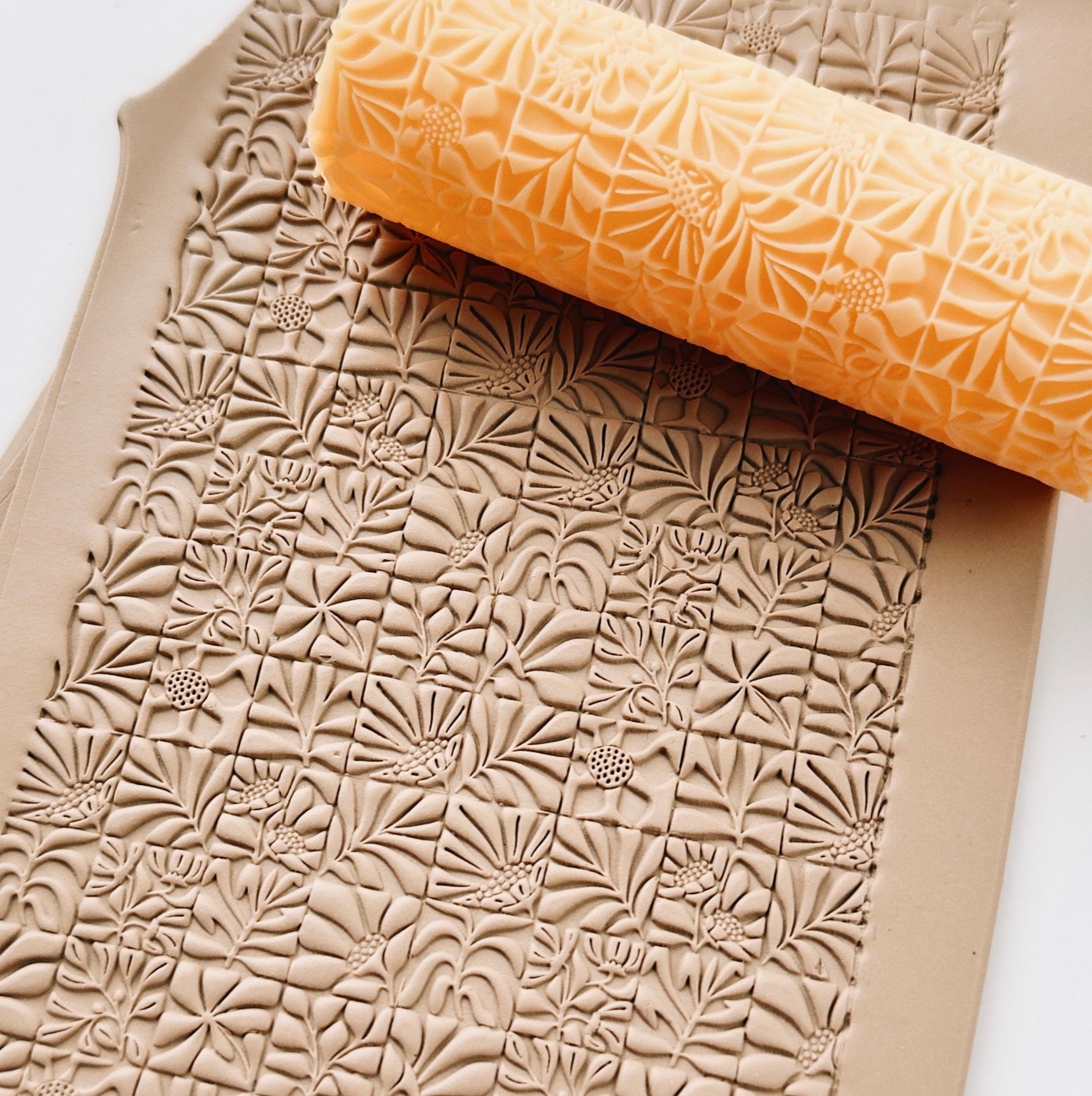 polymer clay texture roller abstract geometric pattern