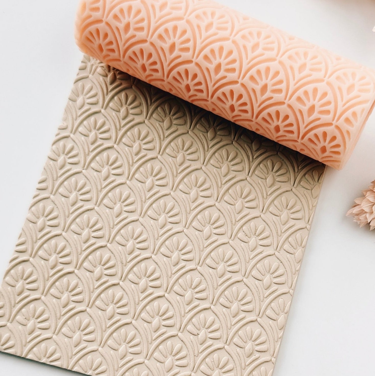 polymer clay texture roller abstract geometric pattern