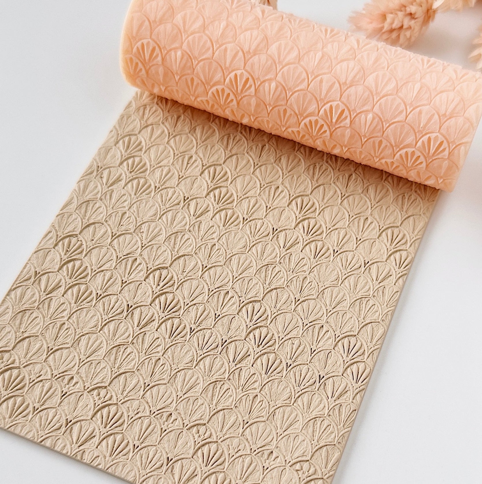 polymer clay texture roller abstract geometric pattern