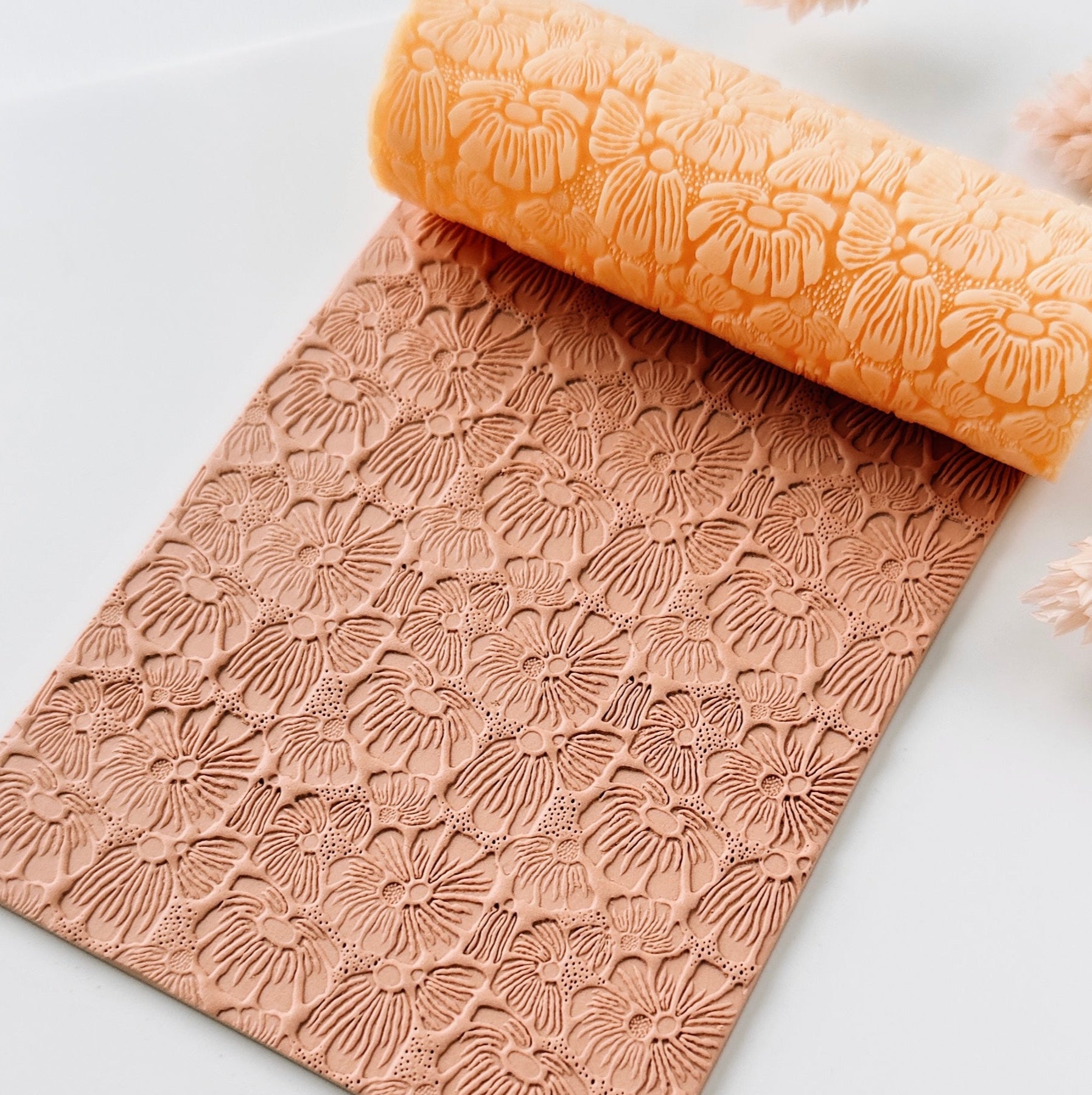 polymer clay texture roller abstract geometric pattern