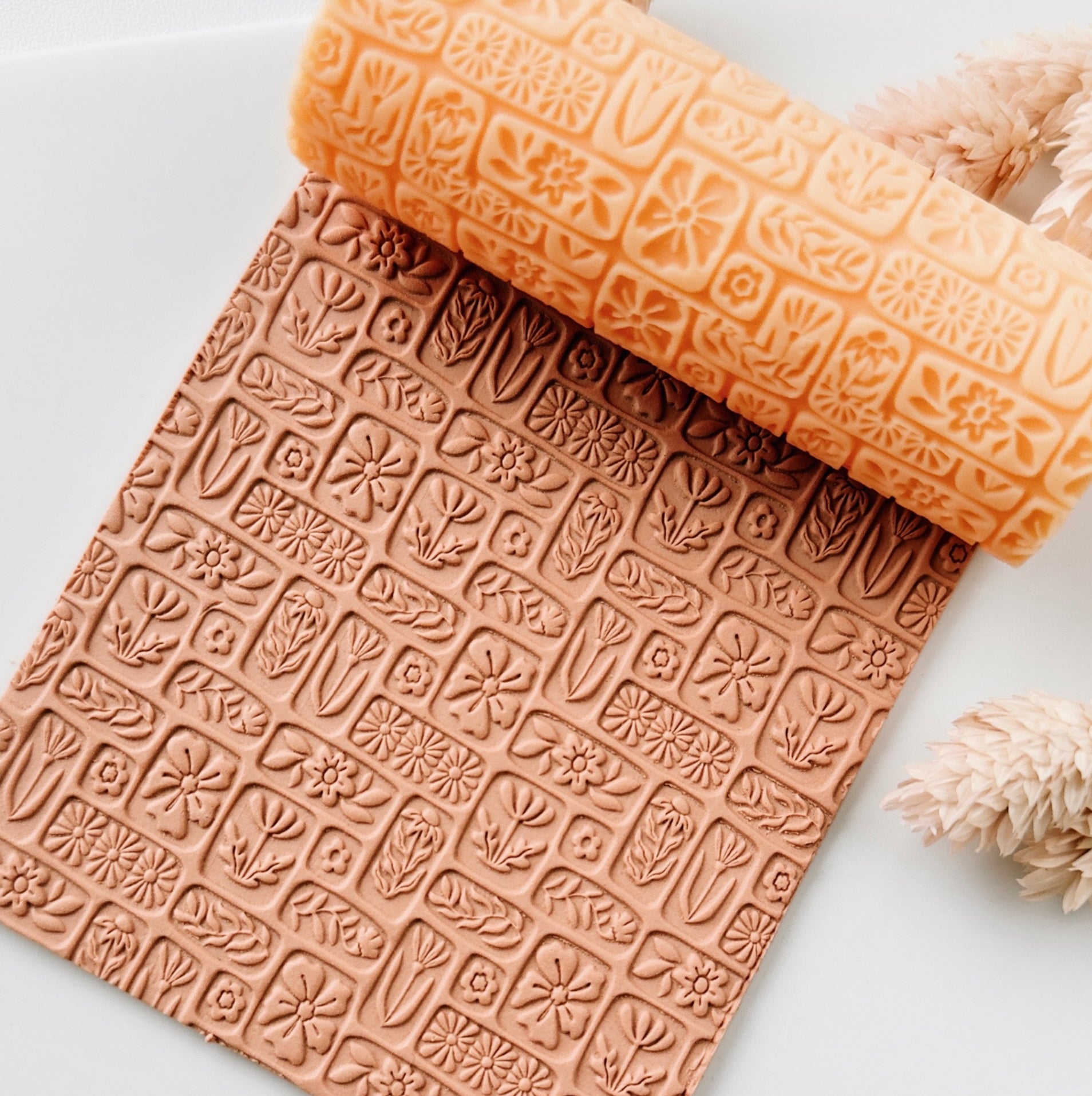 polymer clay texture roller abstract geometric pattern