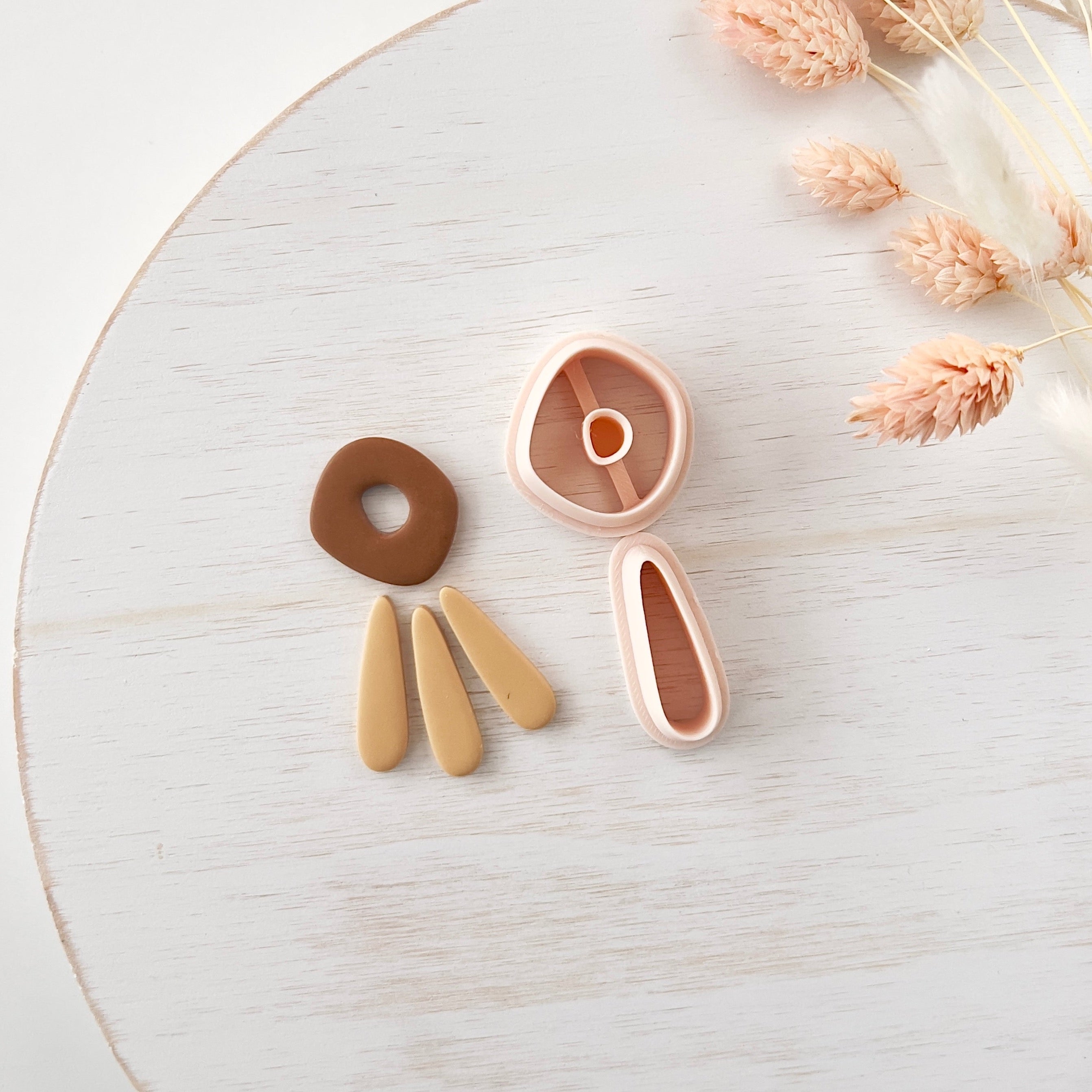 High quality polymer clay cutter creating clean sharp cuts for earrings and jewelry making