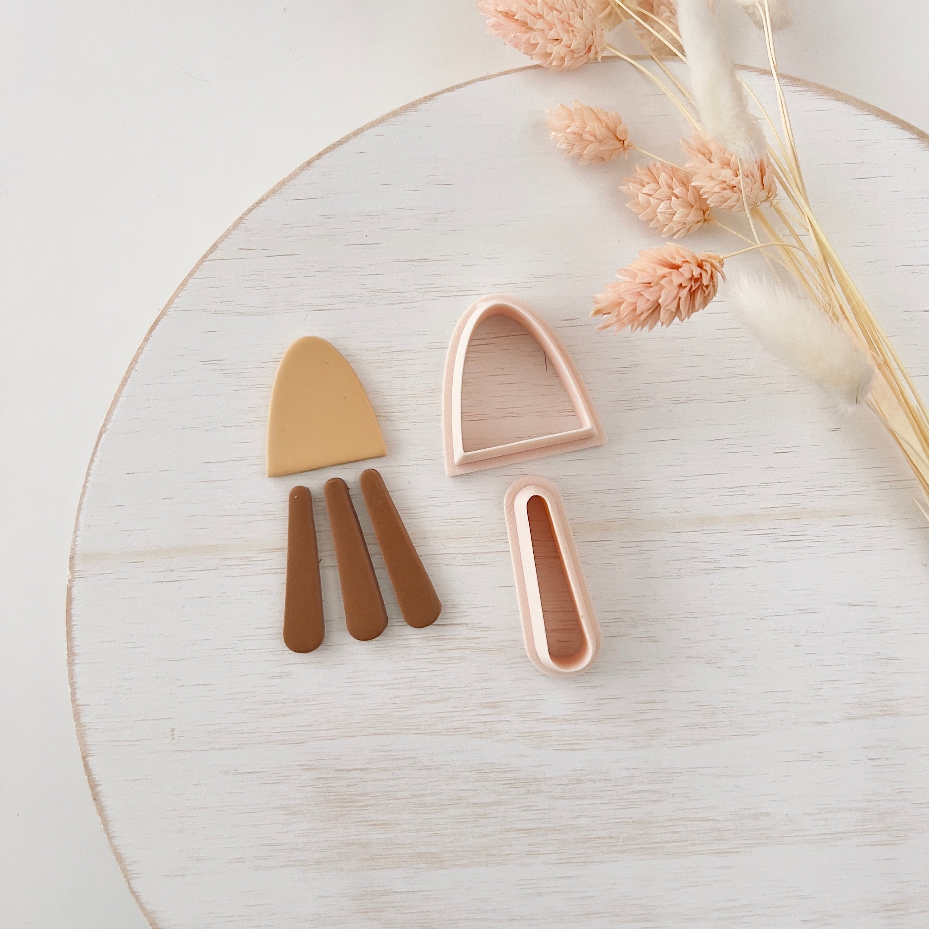 High quality polymer clay cutter creating clean sharp cuts for earrings and jewelry making