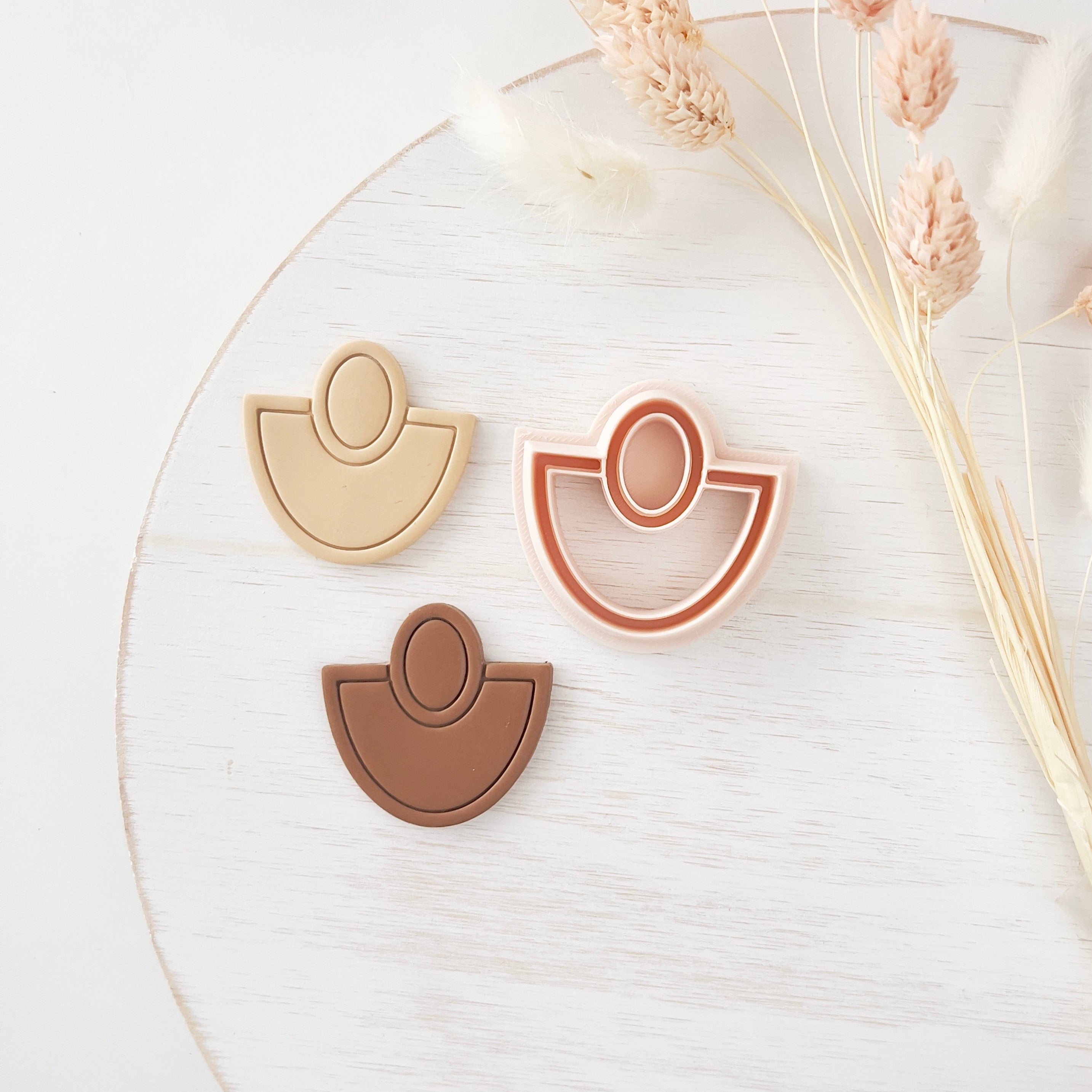 High quality polymer clay cutter creating clean sharp cuts for earrings and jewelry making