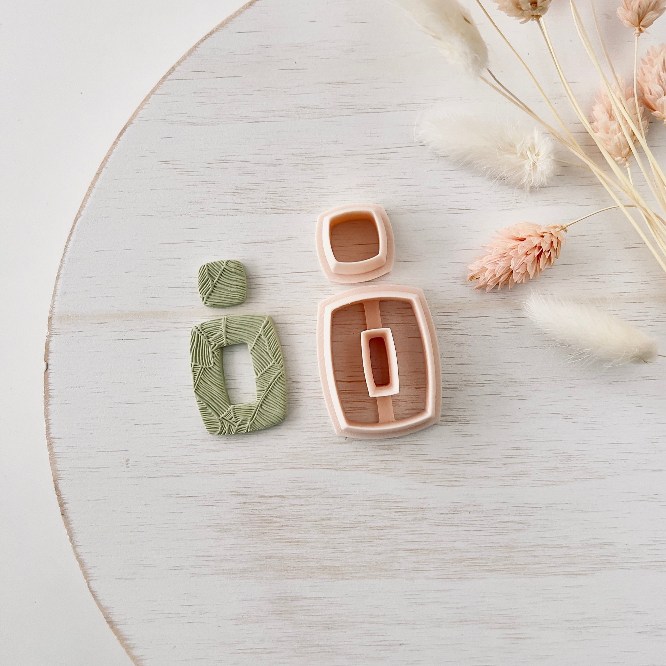 High quality polymer clay cutter creating clean sharp cuts for earrings and jewelry making