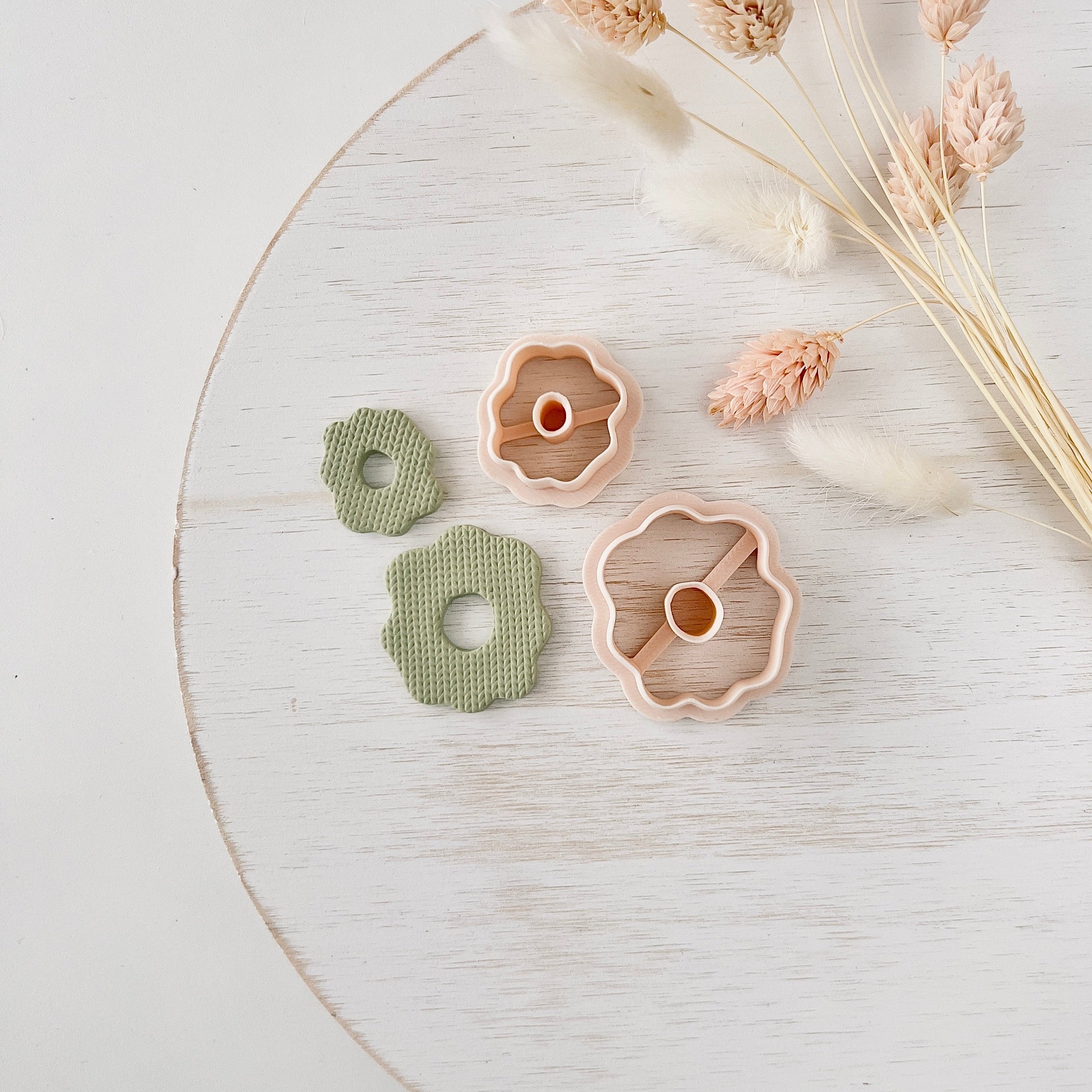 High quality polymer clay cutter creating clean sharp cuts for earrings and jewelry making
