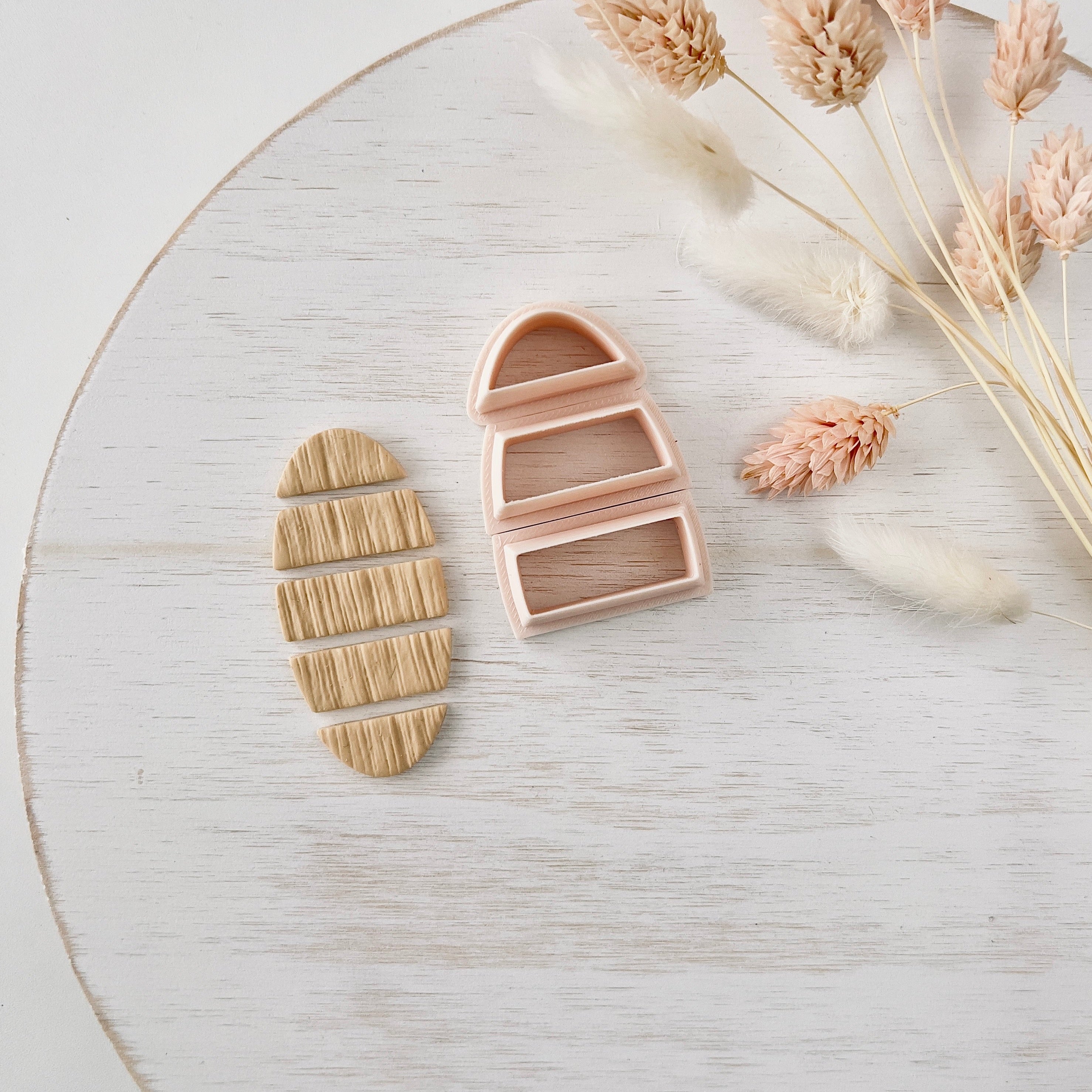 High quality polymer clay cutter creating clean sharp cuts for earrings and jewelry making