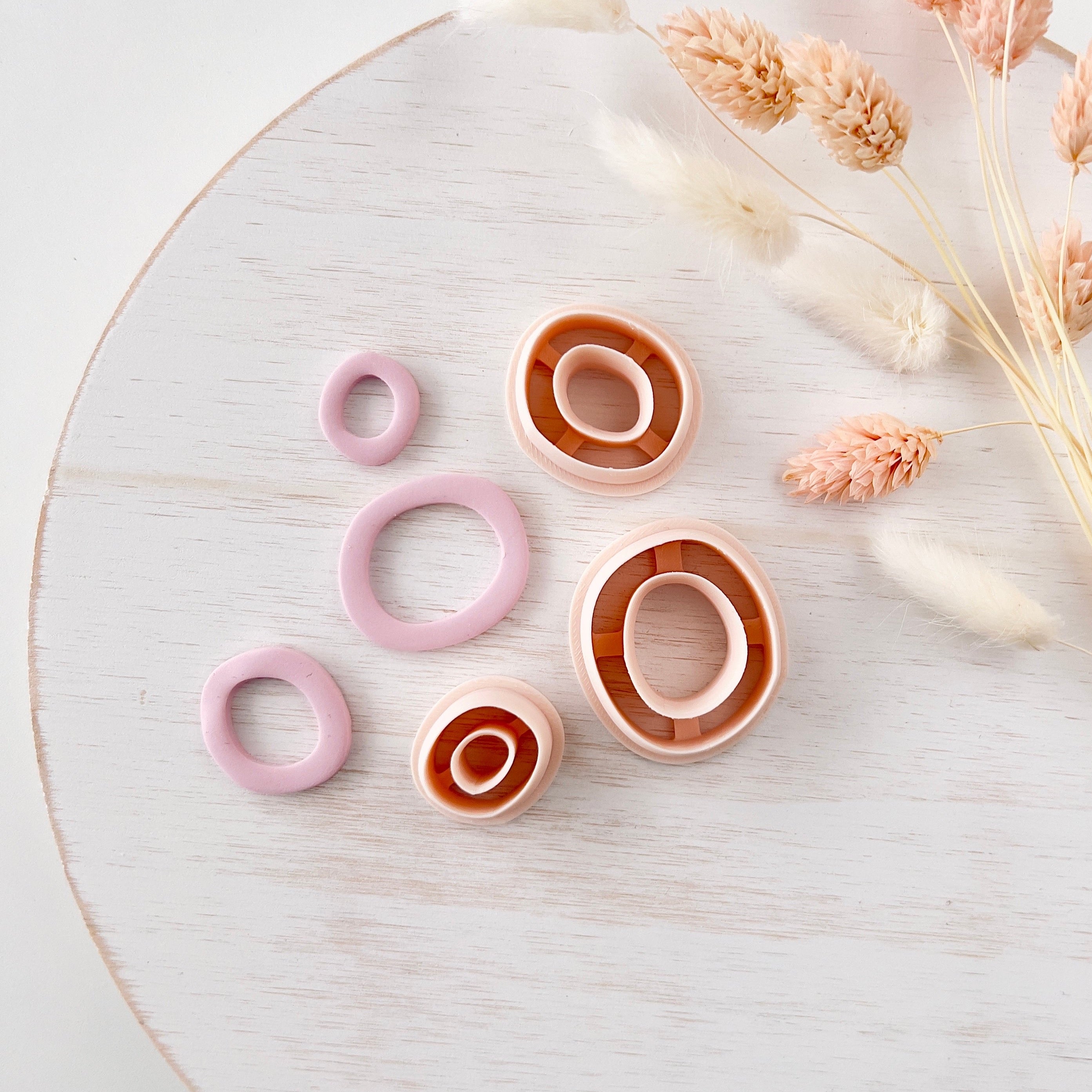 High quality polymer clay cutter creating clean sharp cuts for earrings and jewelry making