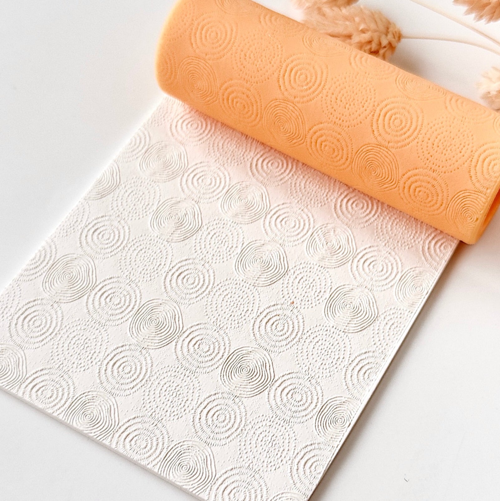 polymer clay texture roller abstract geometric pattern