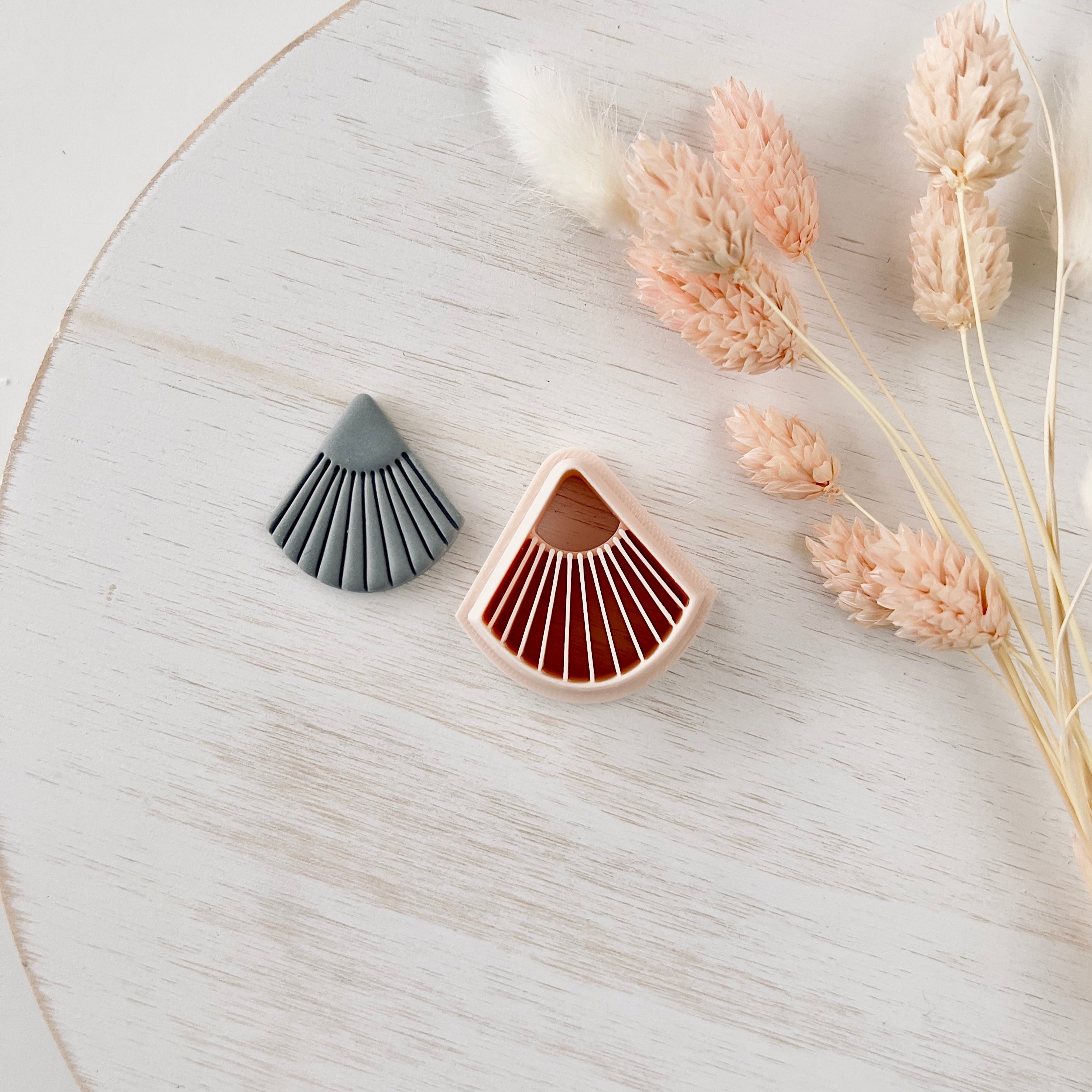High quality polymer clay cutter creating clean sharp cuts for earrings and jewelry making