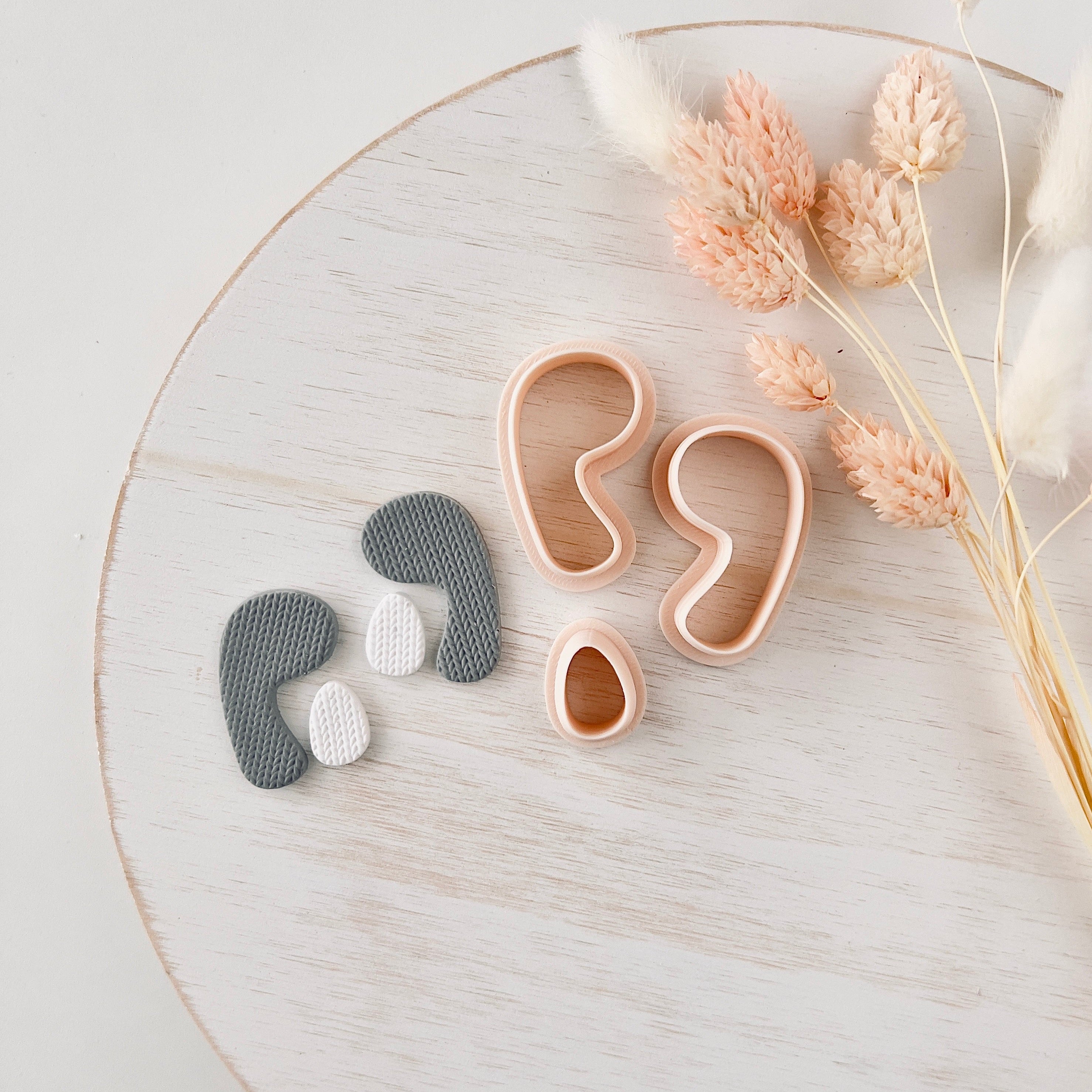 High quality polymer clay cutter creating clean sharp cuts for earrings and jewelry making