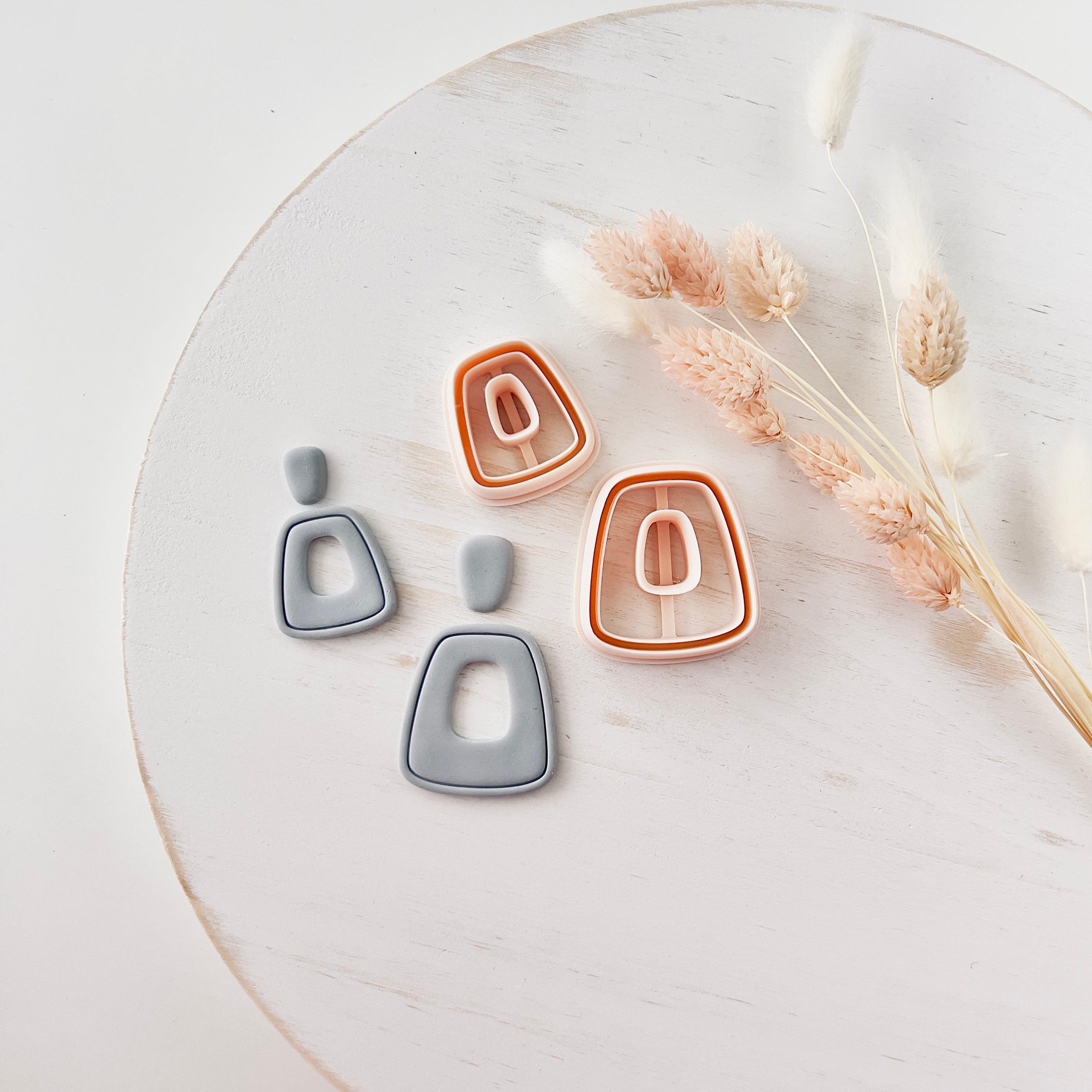 High quality polymer clay cutter creating clean sharp cuts for earrings and jewelry making