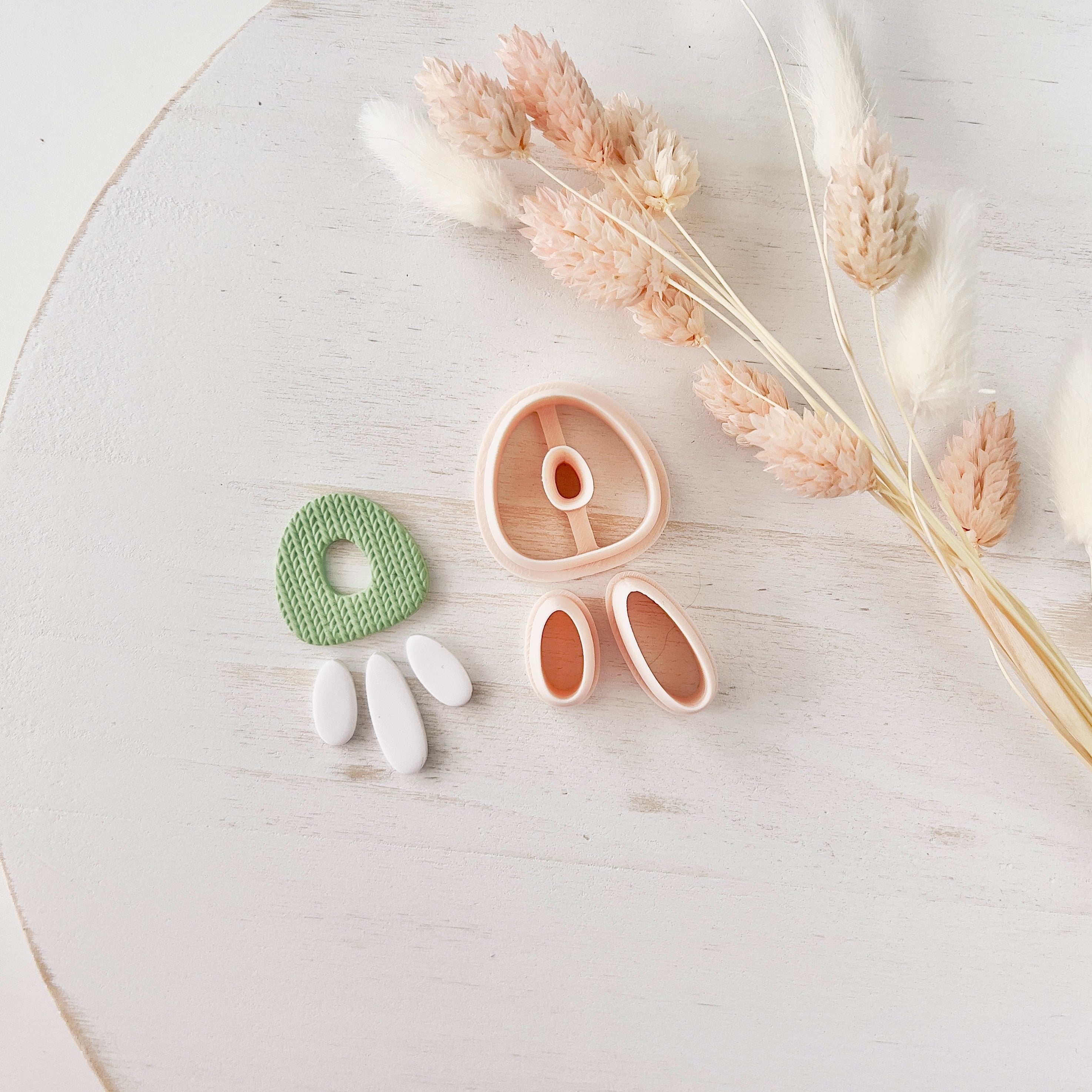 High quality polymer clay cutter creating clean sharp cuts for earrings and jewelry making