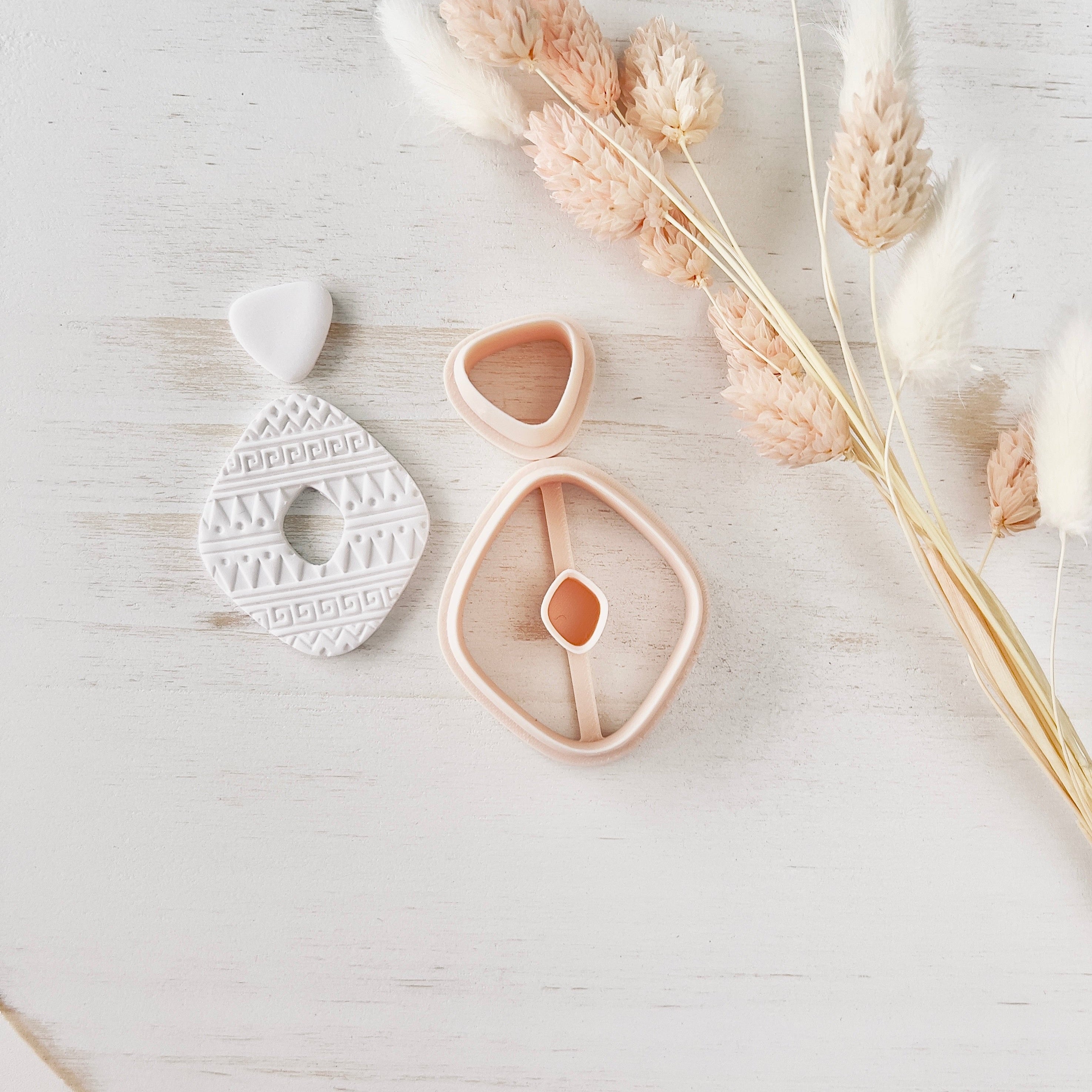High quality polymer clay cutter creating clean sharp cuts for earrings and jewelry making