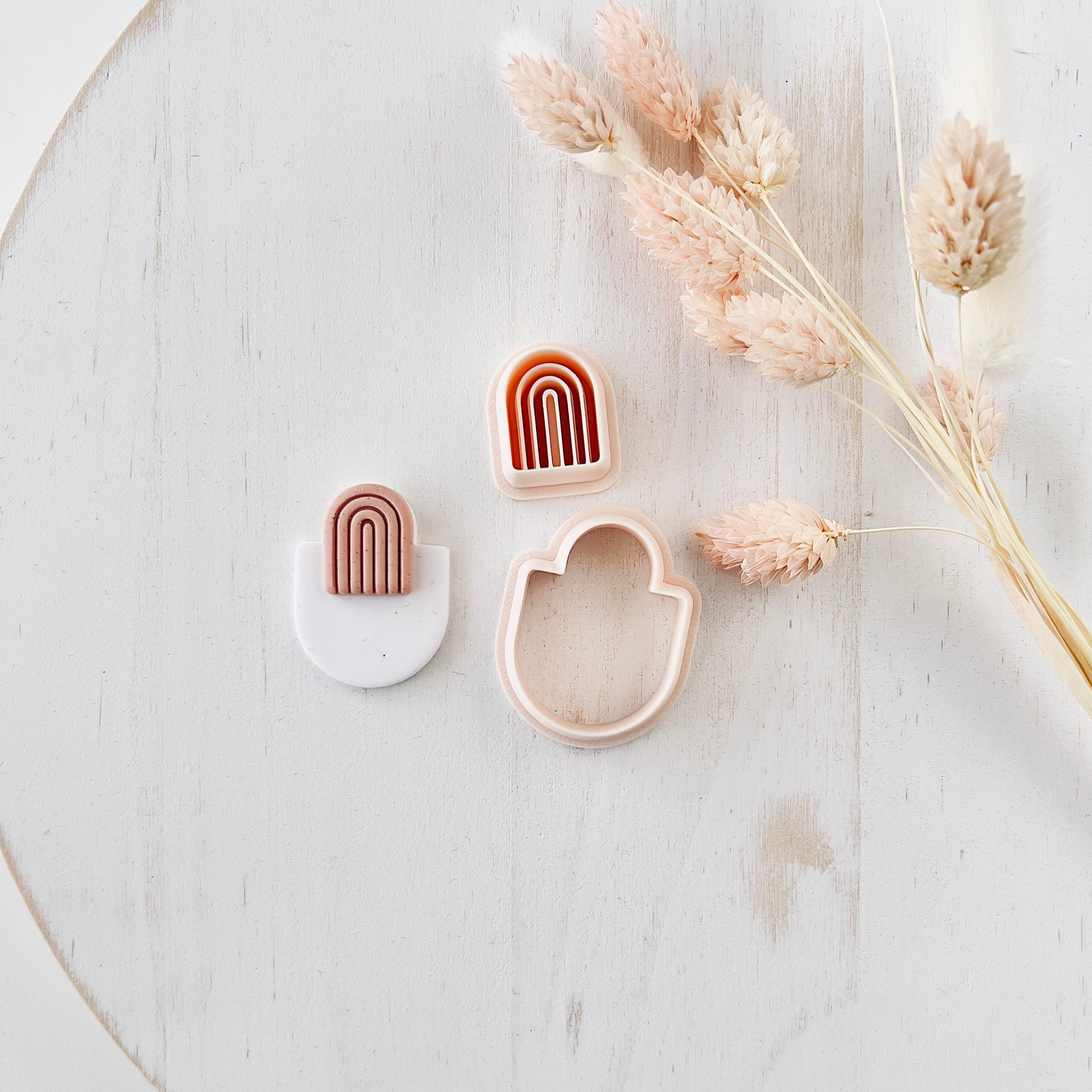 High quality polymer clay cutter creating clean sharp cuts for earrings and jewelry making
