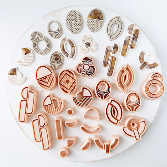 Abstract clay cutter bundle set