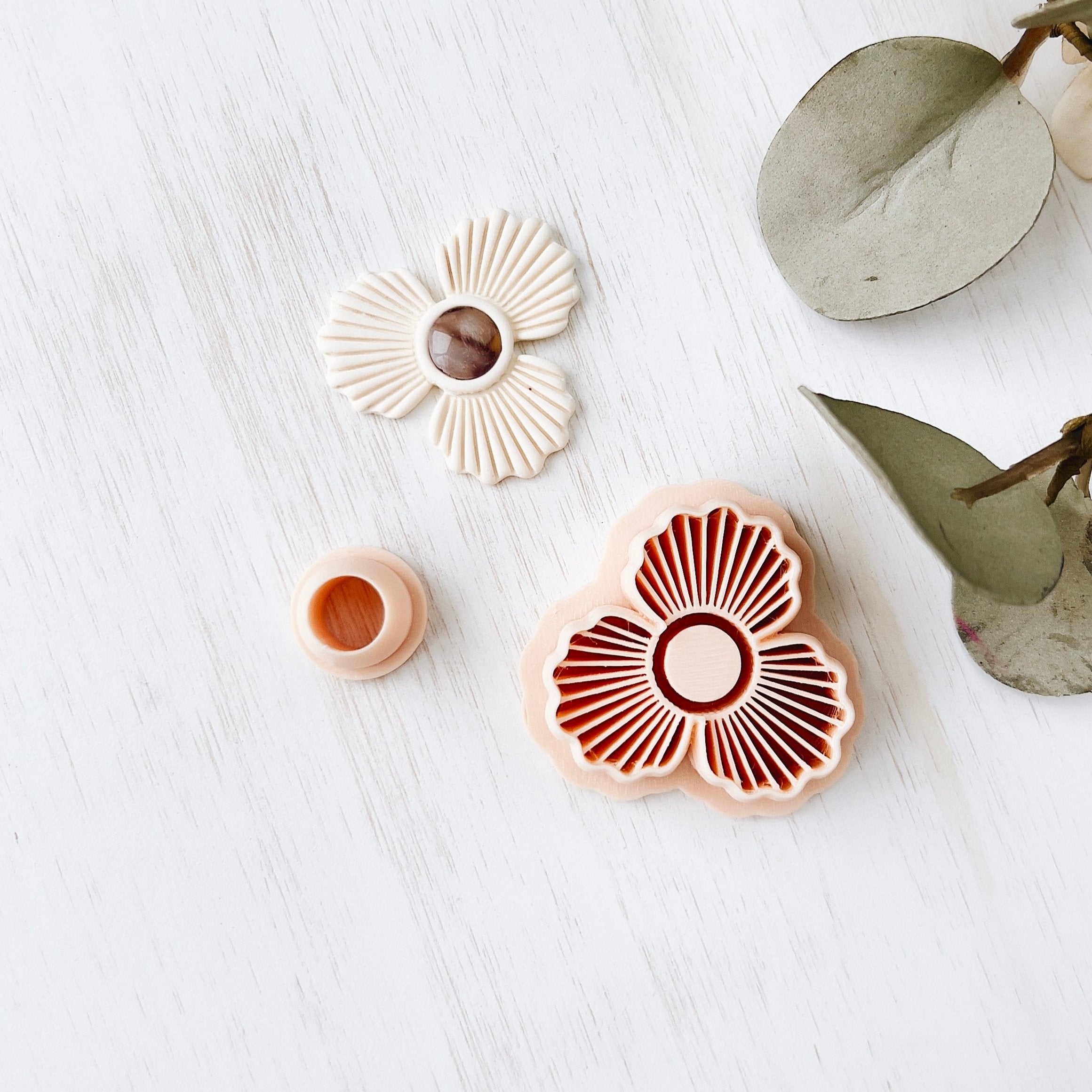 High quality polymer clay cutter creating clean sharp cuts for earrings and jewelry making