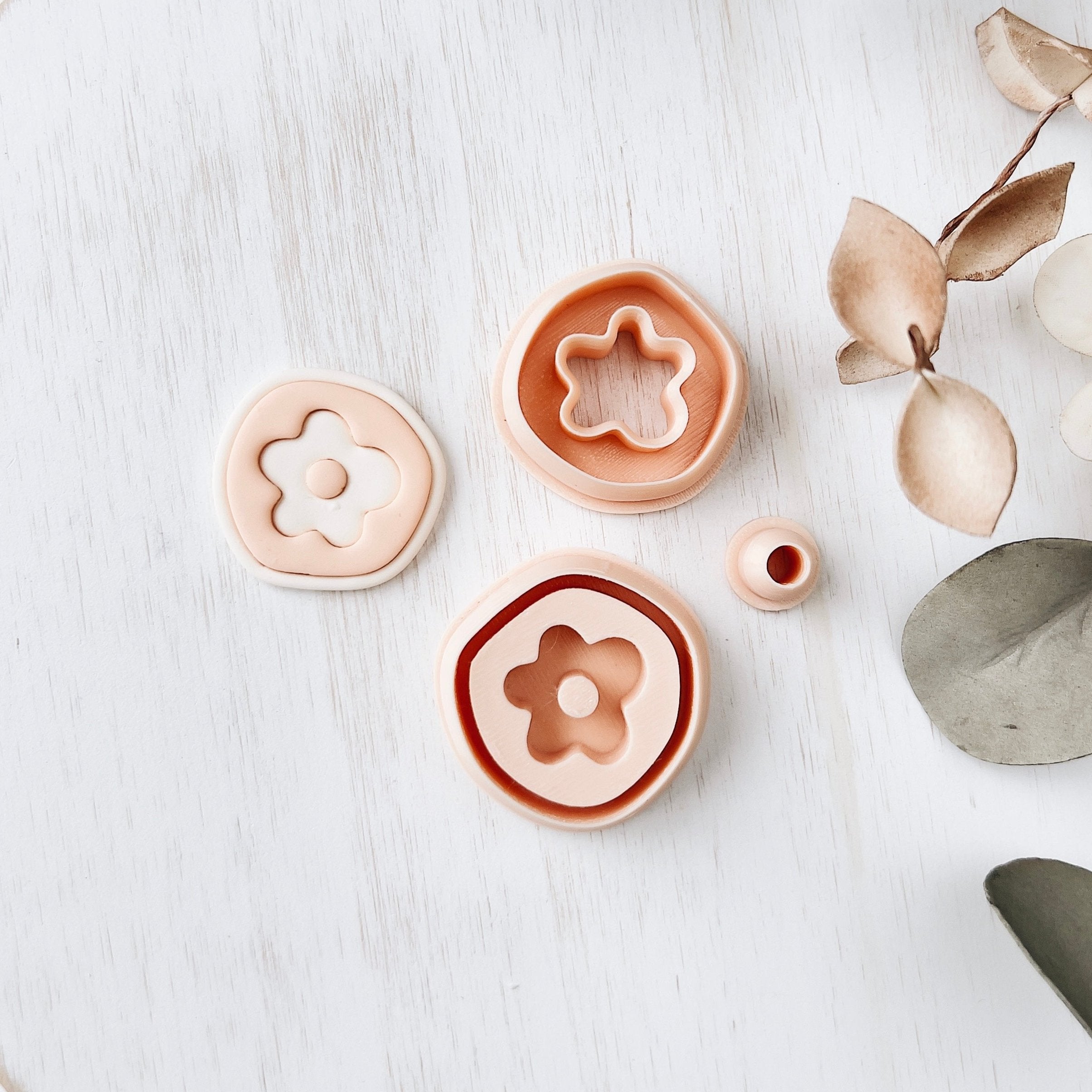 High quality polymer clay cutter creating clean sharp cuts for earrings and jewelry making