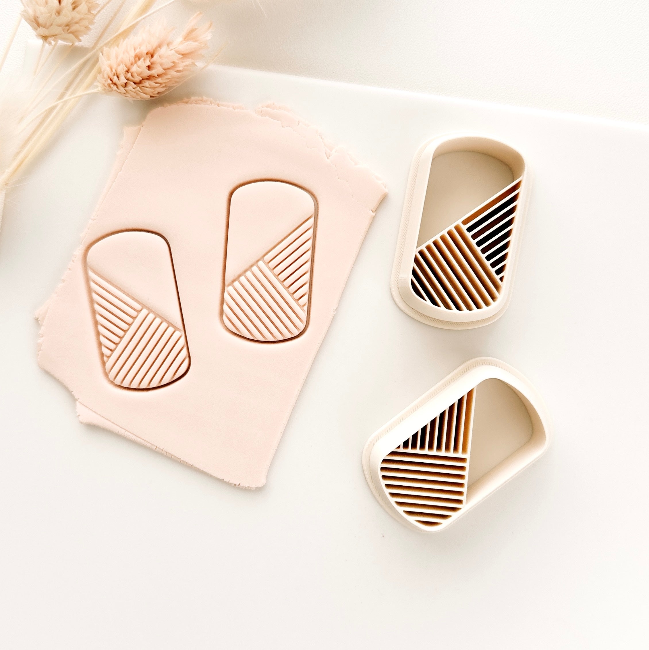 High quality polymer clay cutter creating clean sharp cuts for earrings and jewelry making