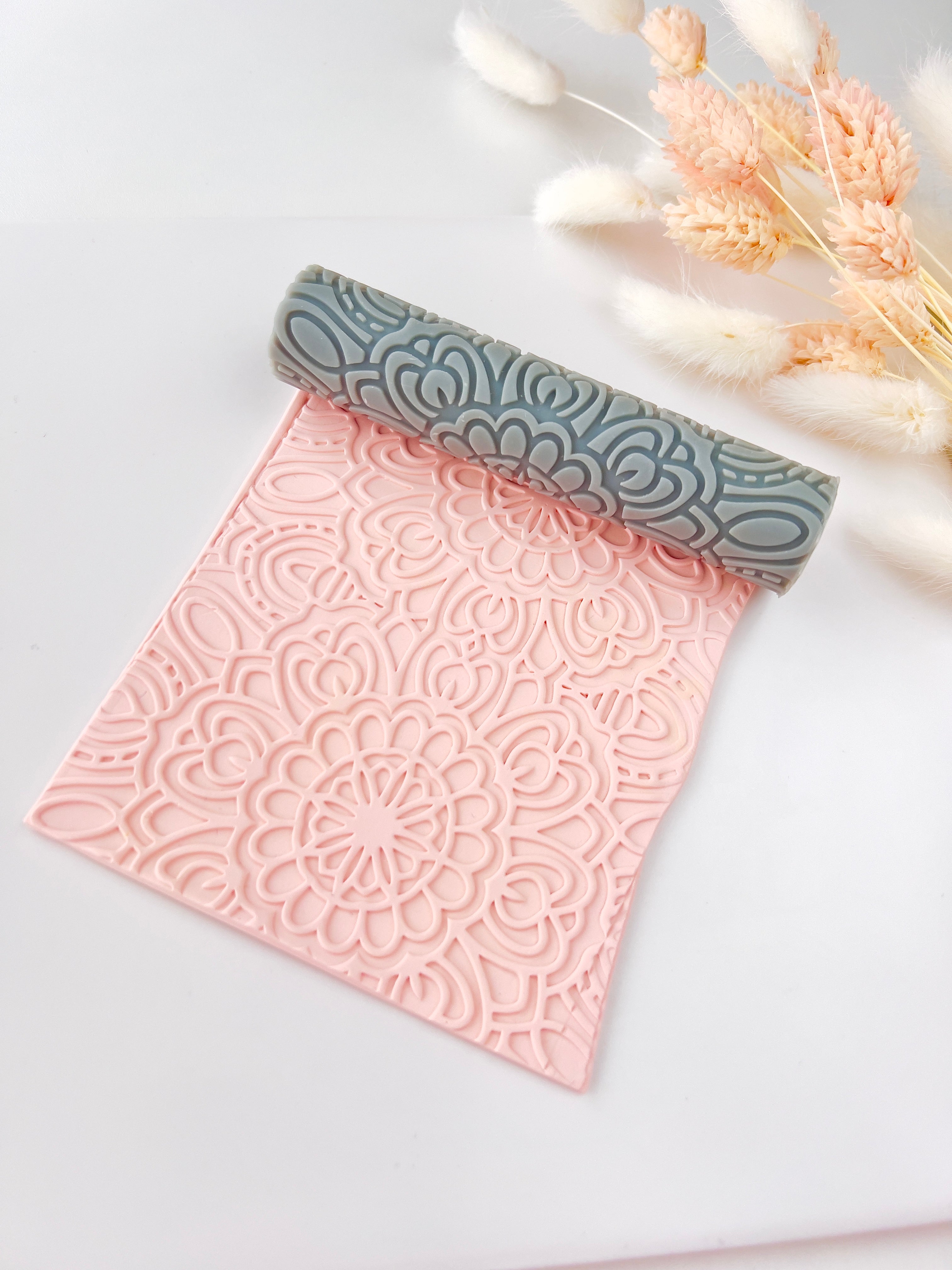 polymer clay texture roller abstract geometric pattern