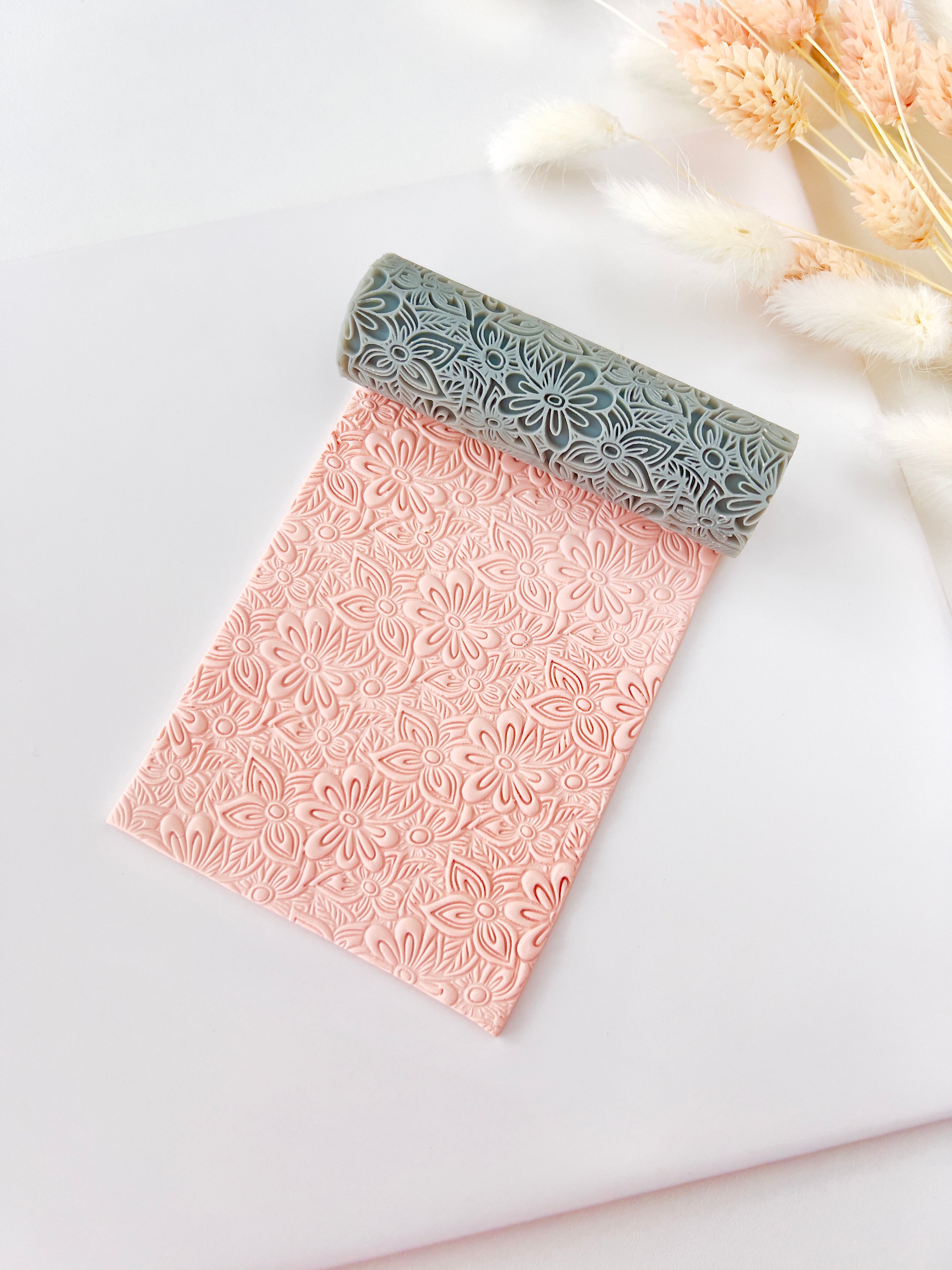 polymer clay texture roller abstract geometric pattern