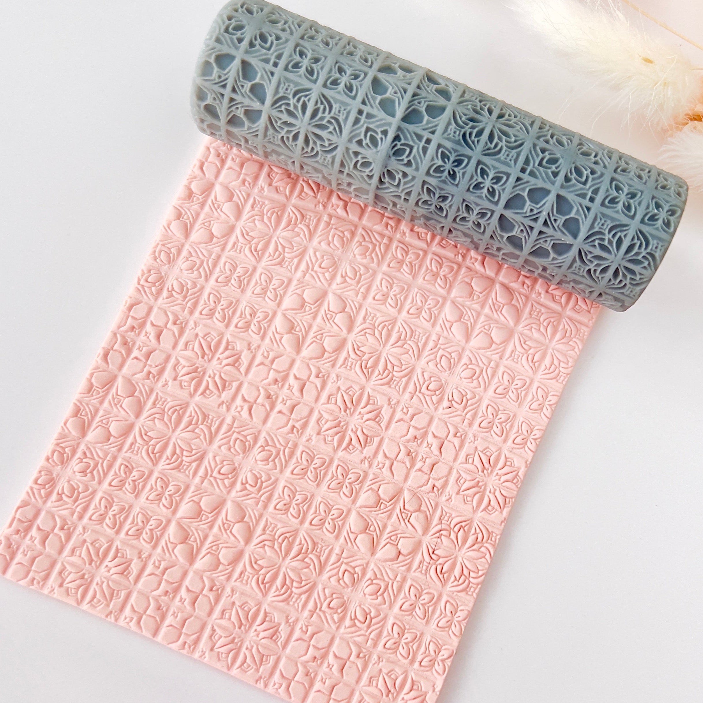 polymer clay texture roller abstract geometric pattern
