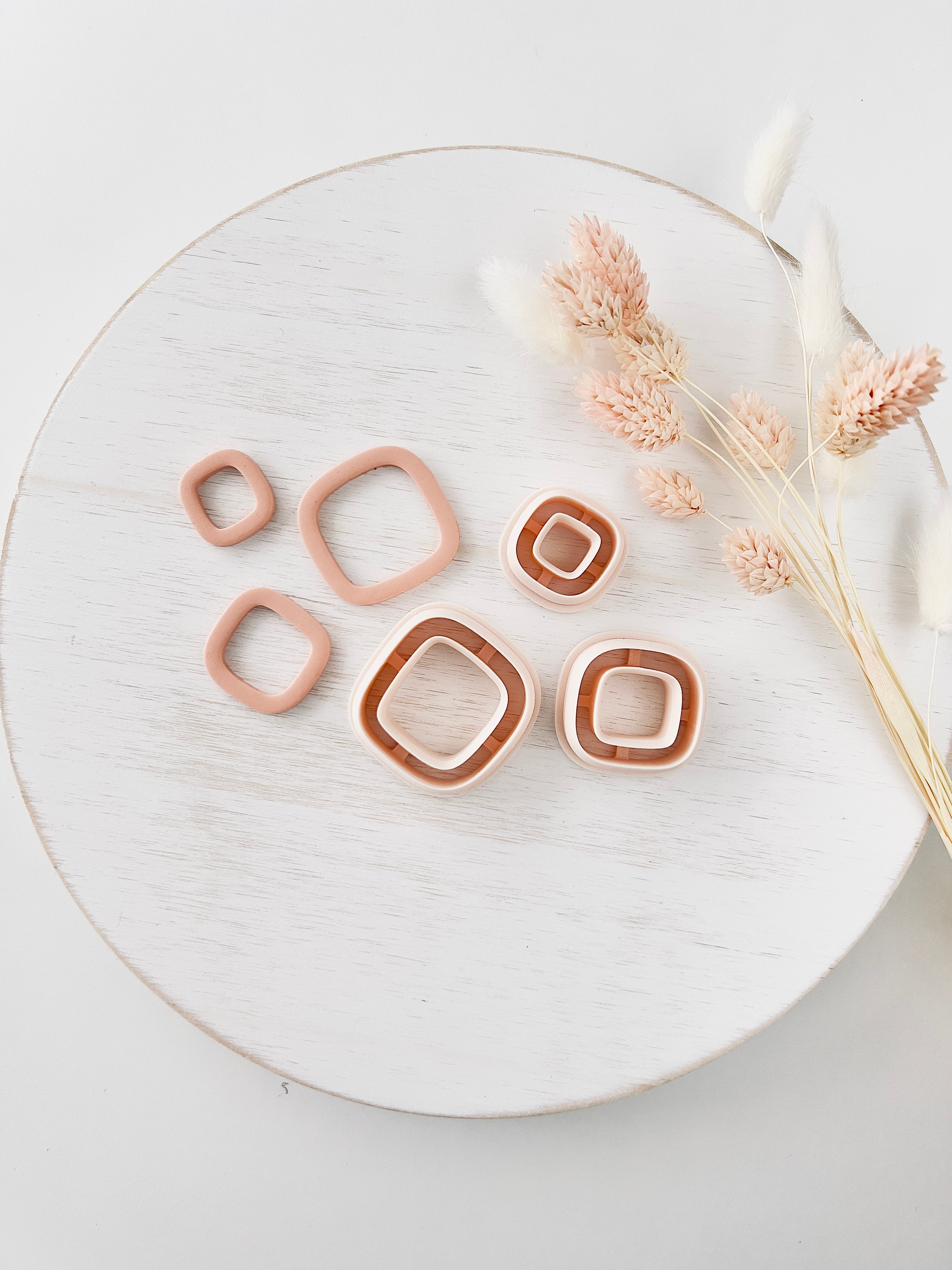High quality polymer clay cutter creating clean sharp cuts for earrings and jewelry making