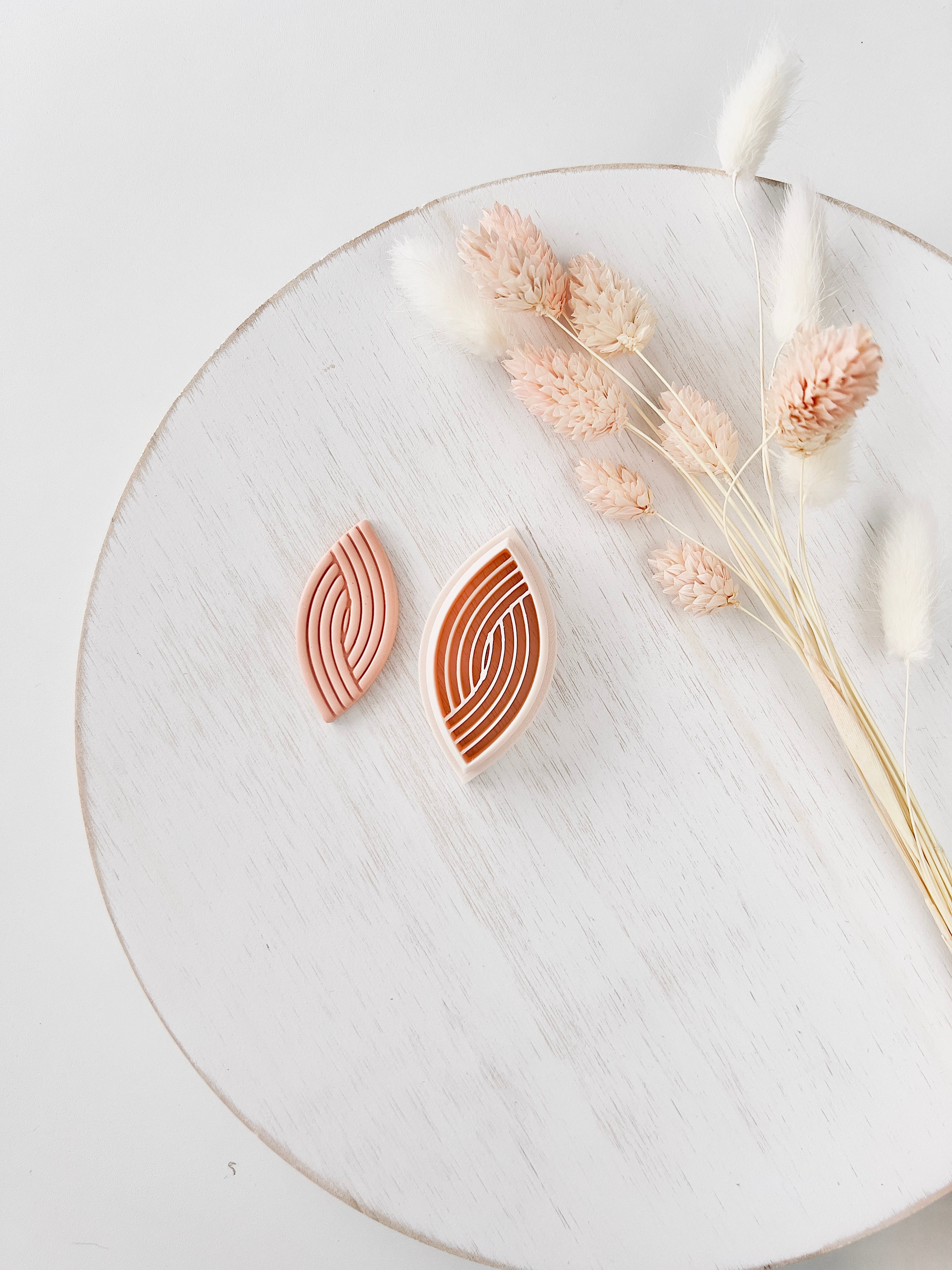 High quality polymer clay cutter creating clean sharp cuts for earrings and jewelry making