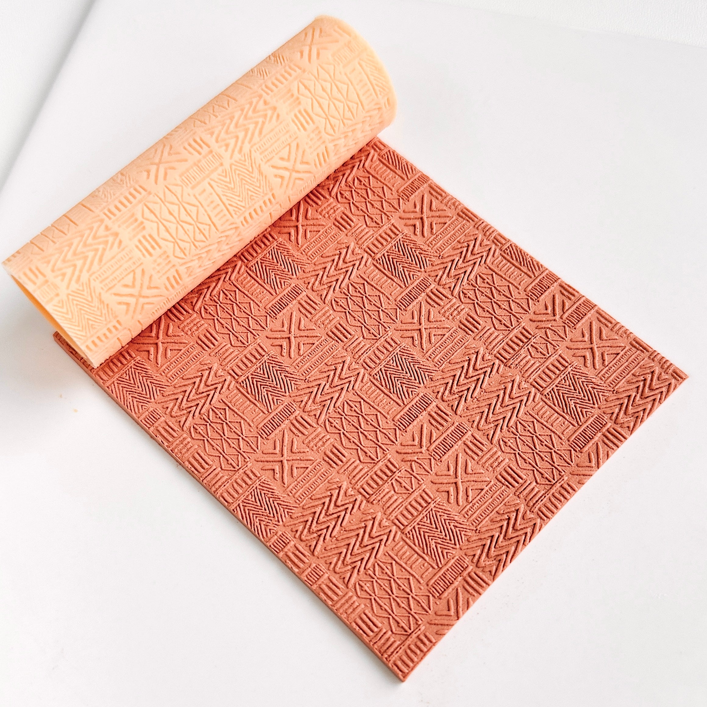polymer clay texture roller abstract geometric pattern