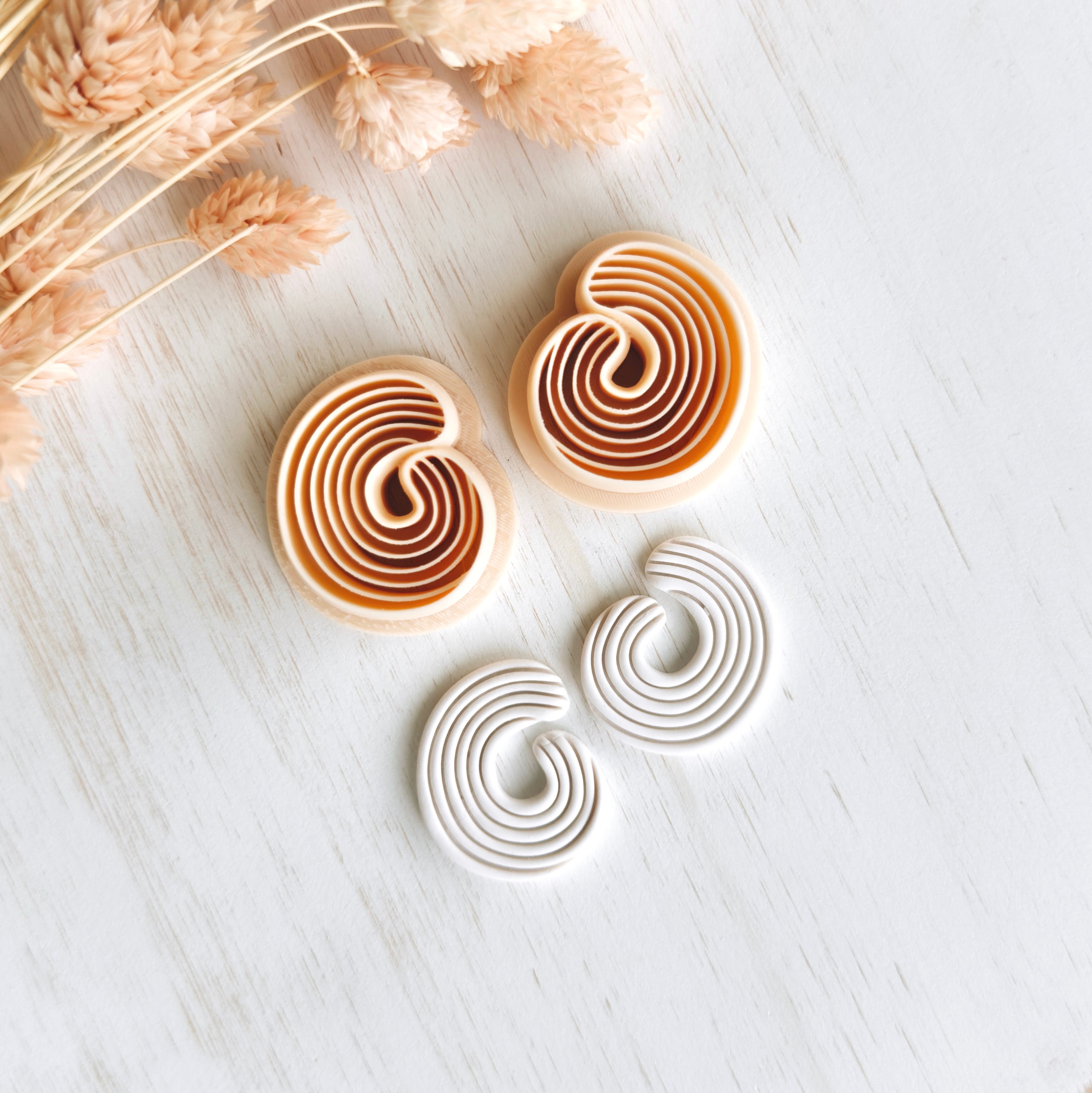 High quality polymer clay cutter creating clean sharp cuts for earrings and jewelry making