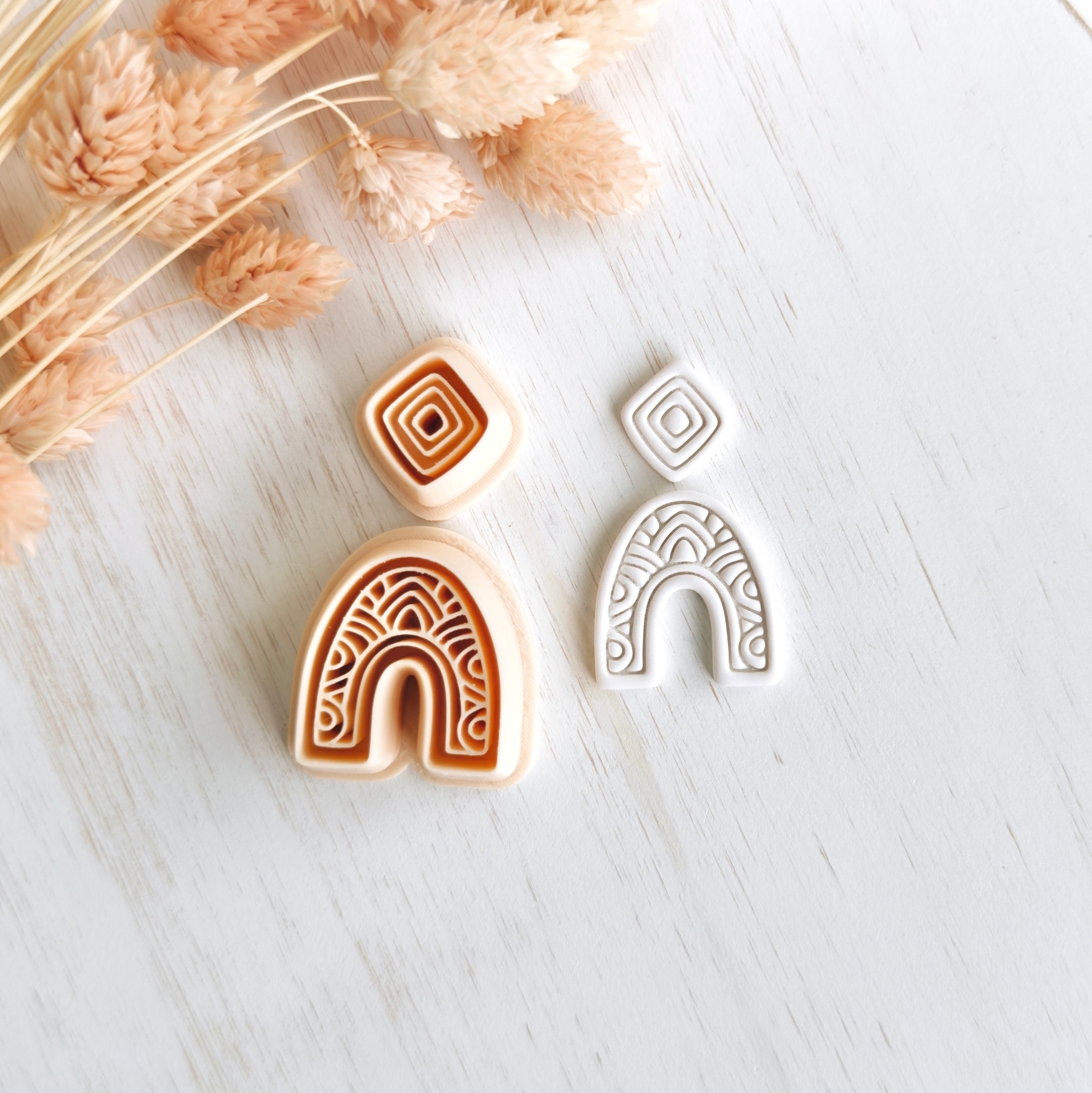 High quality polymer clay cutter creating clean sharp cuts for earrings and jewelry making