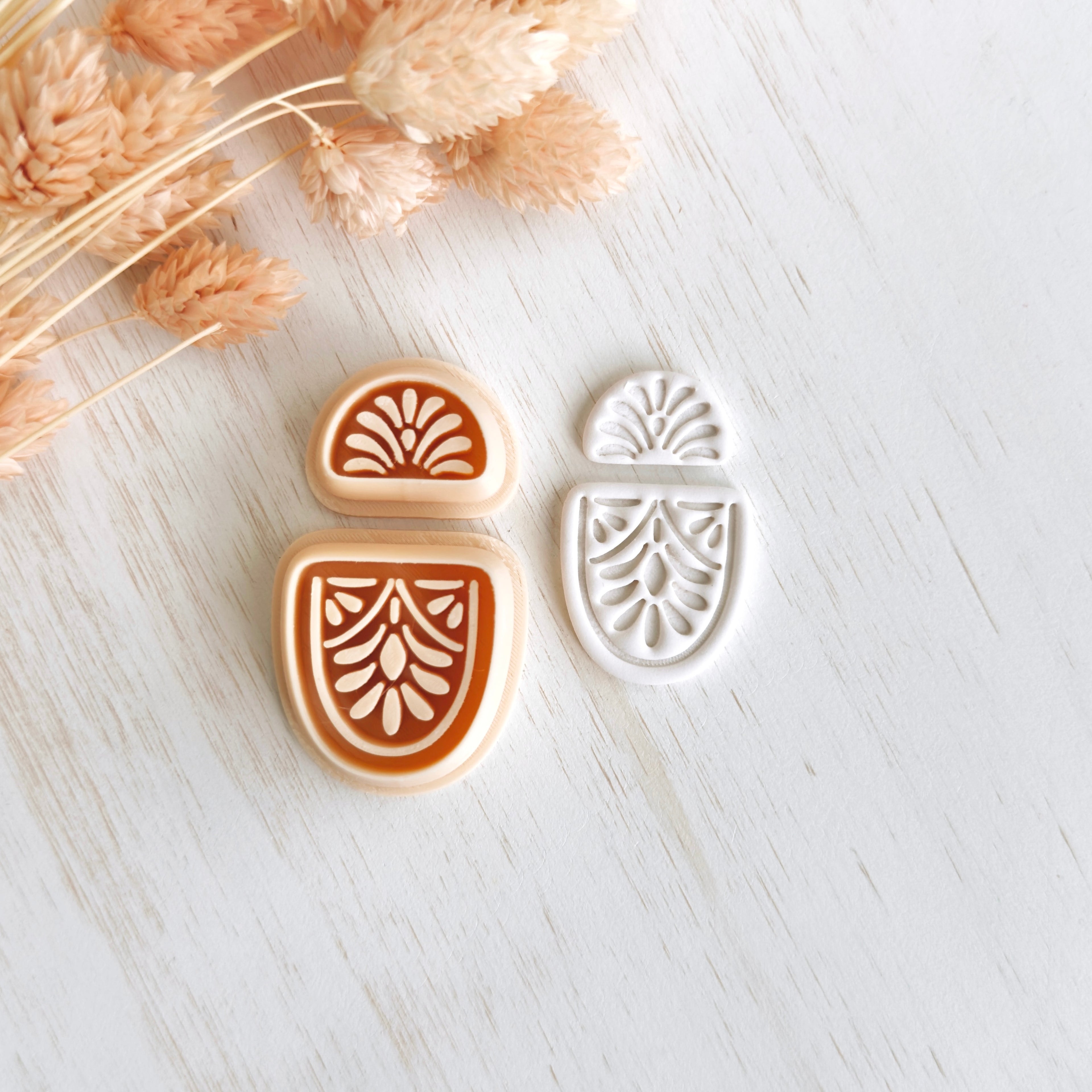 High quality polymer clay cutter creating clean sharp cuts for earrings and jewelry making