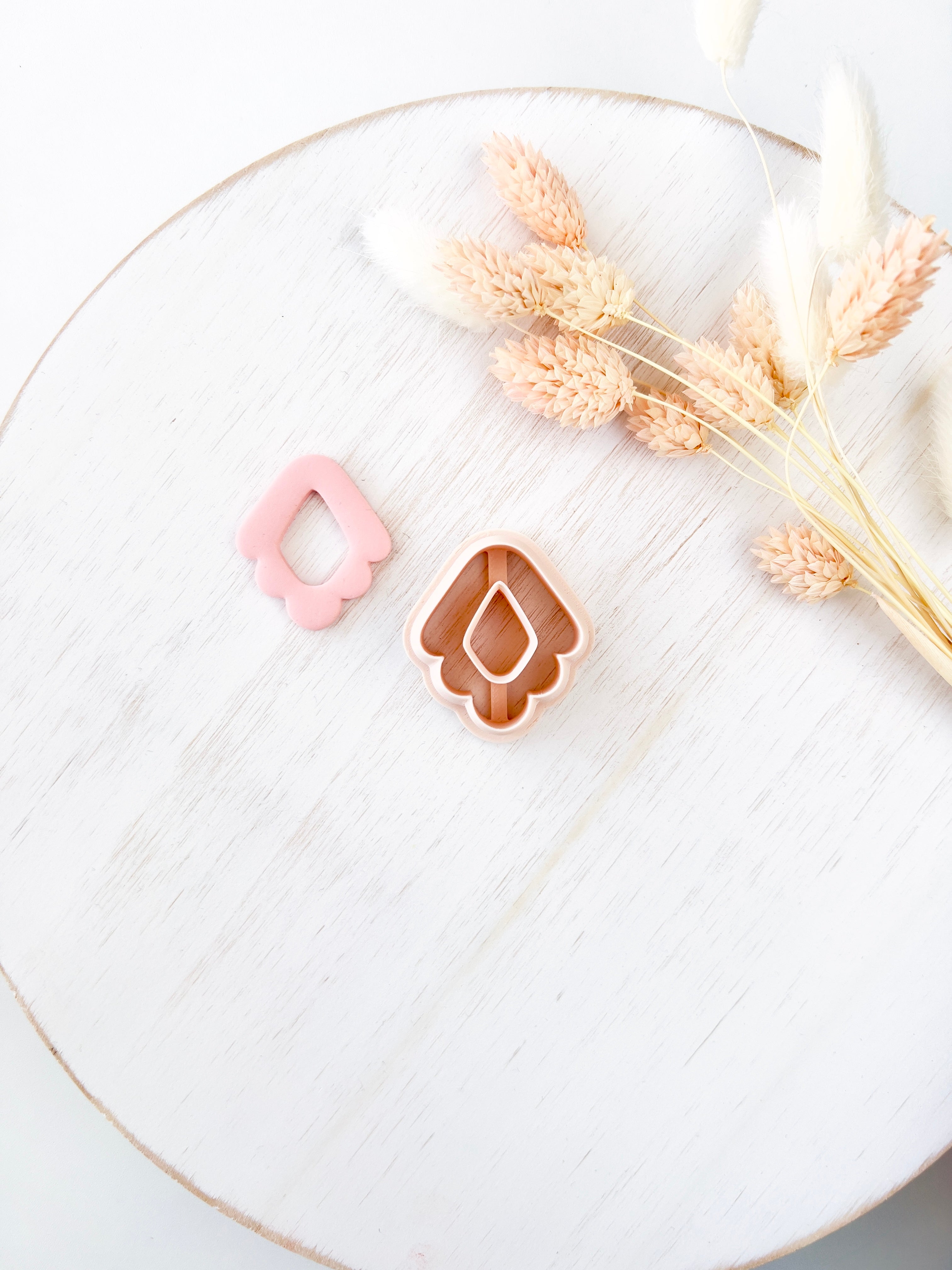 High quality polymer clay cutter creating clean sharp cuts for earrings and jewelry making