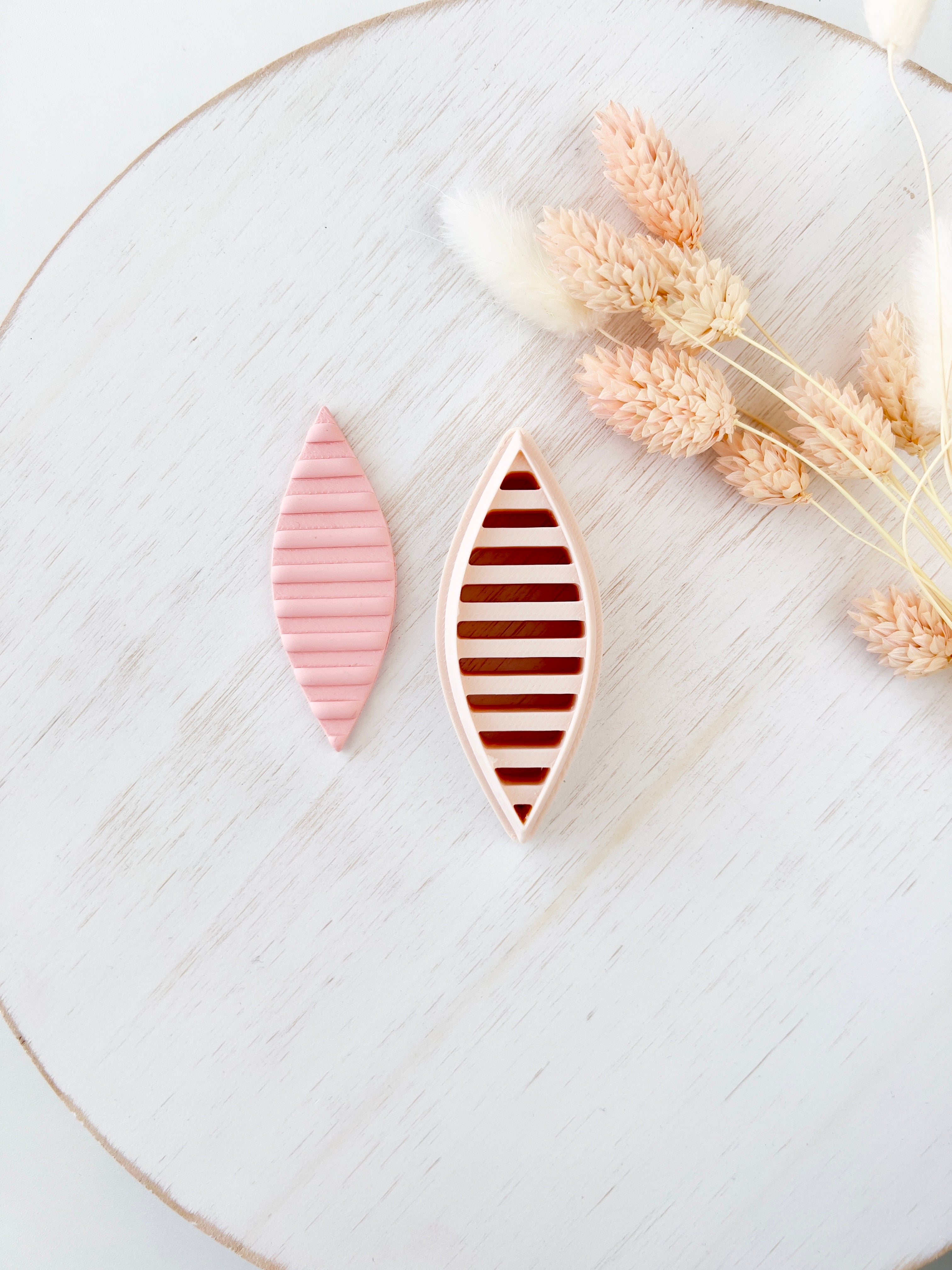 High quality polymer clay cutter creating clean sharp cuts for earrings and jewelry making