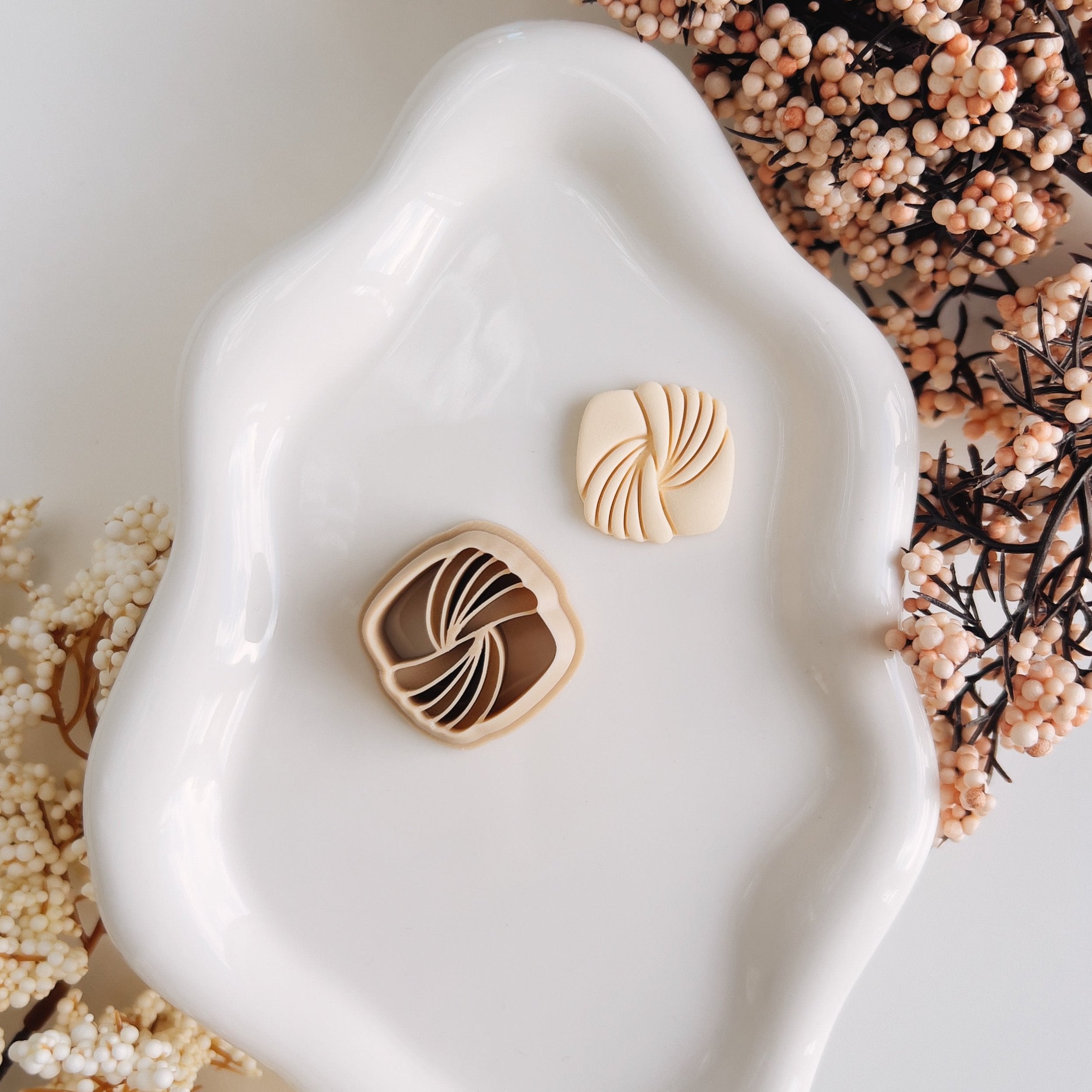 High quality polymer clay cutter creating clean sharp cuts for earrings and jewelry making