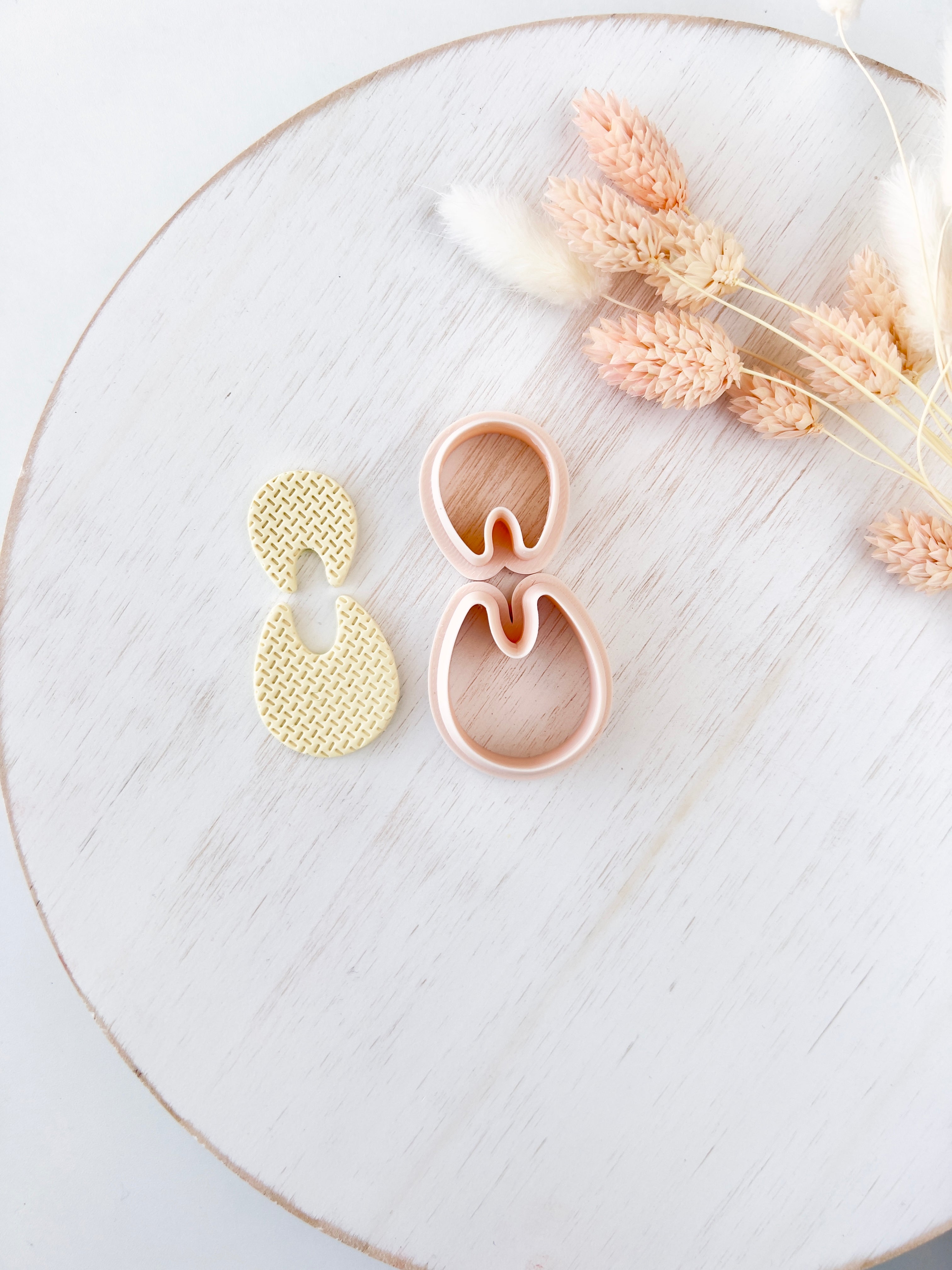 High quality polymer clay cutter creating clean sharp cuts for earrings and jewelry making