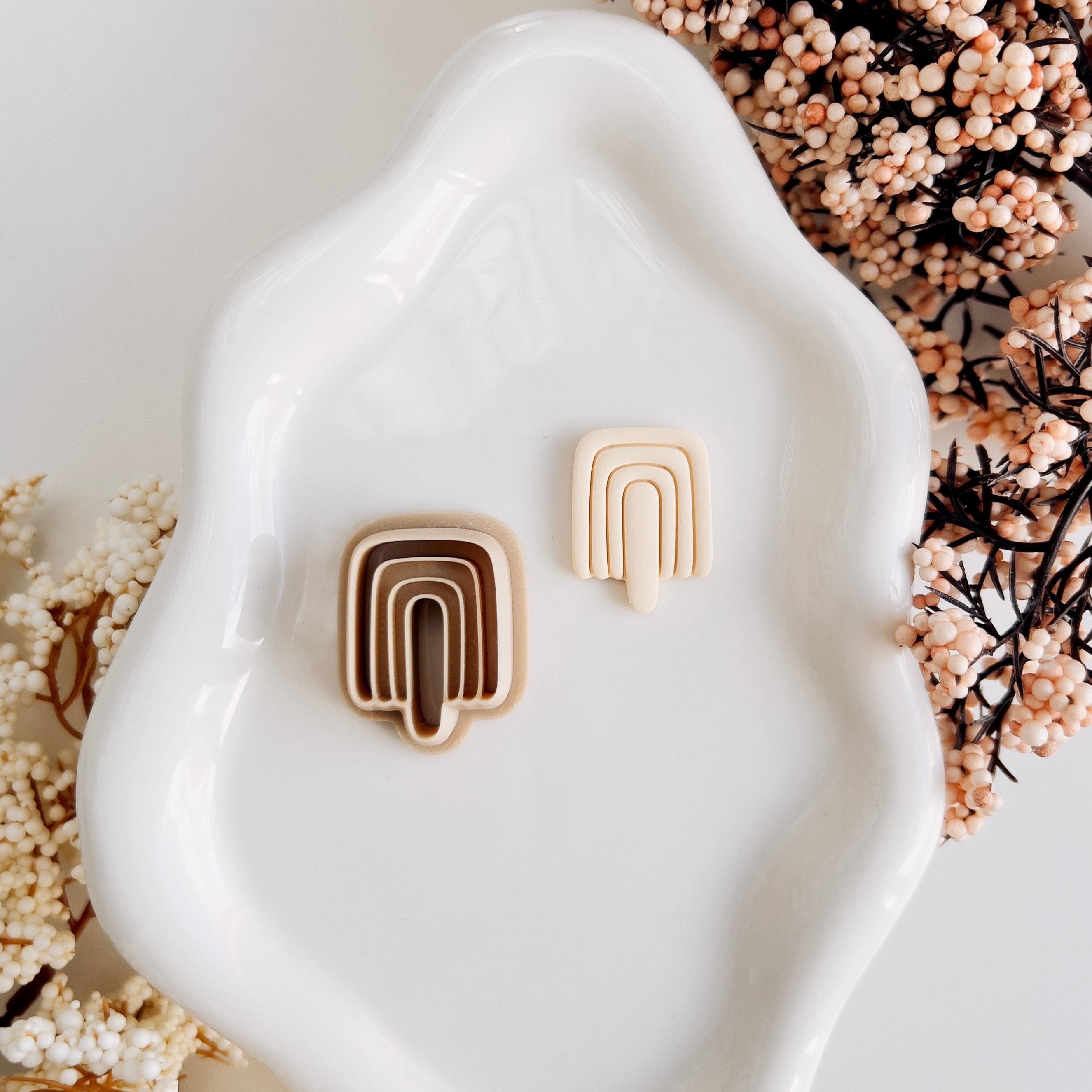 High quality polymer clay cutter creating clean sharp cuts for earrings and jewelry making