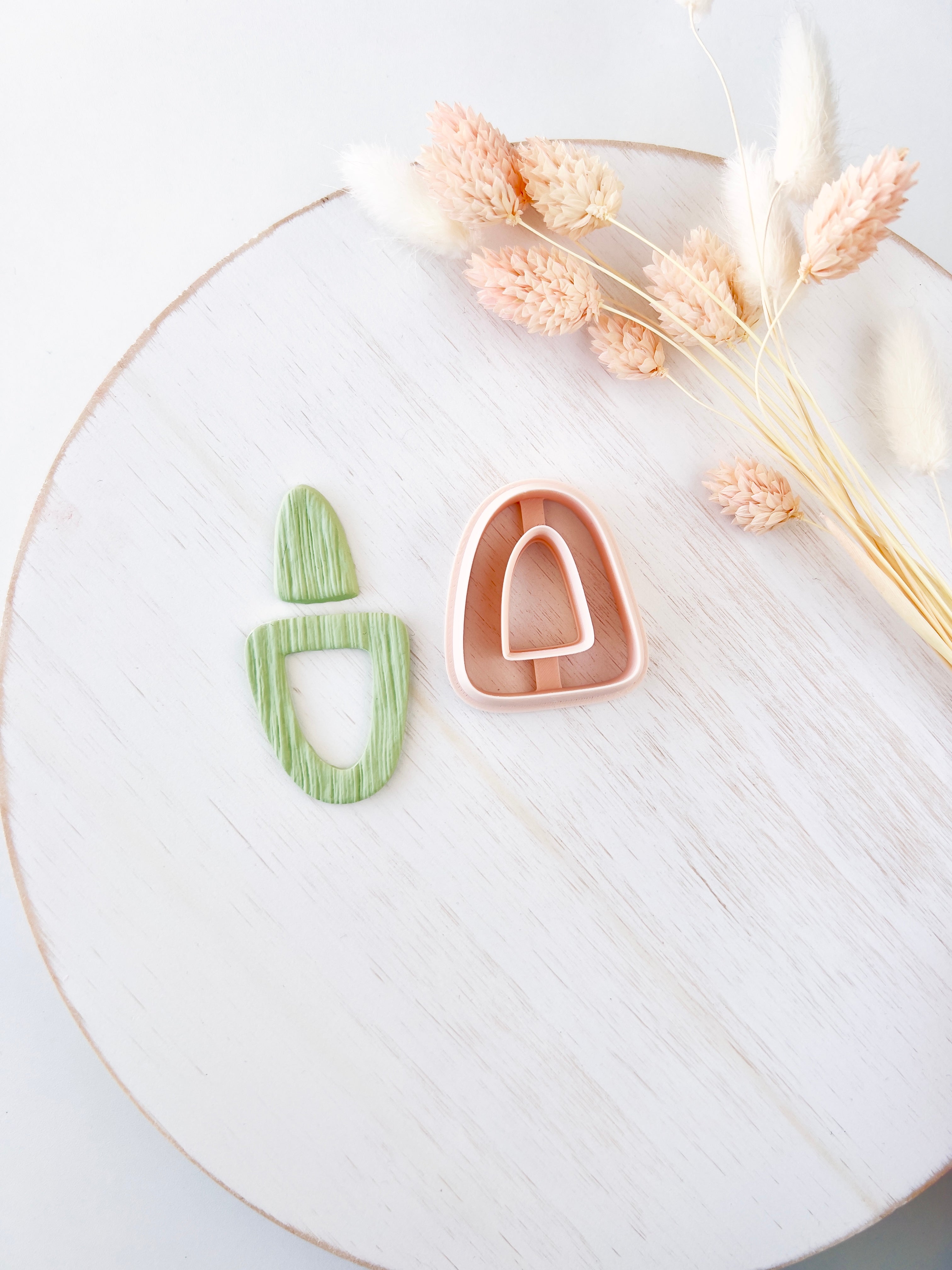 High quality polymer clay cutter creating clean sharp cuts for earrings and jewelry making
