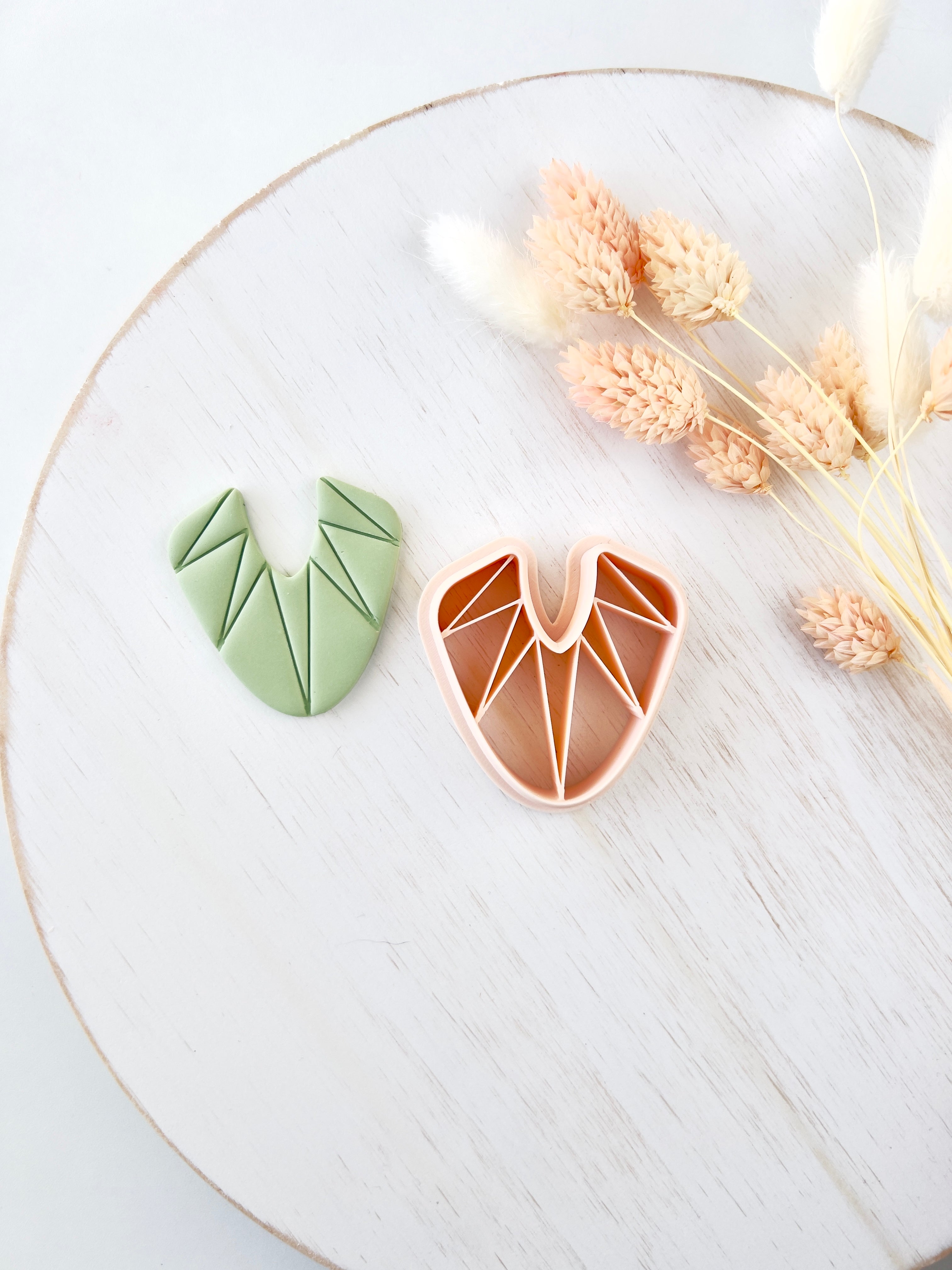 High quality polymer clay cutter creating clean sharp cuts for earrings and jewelry making