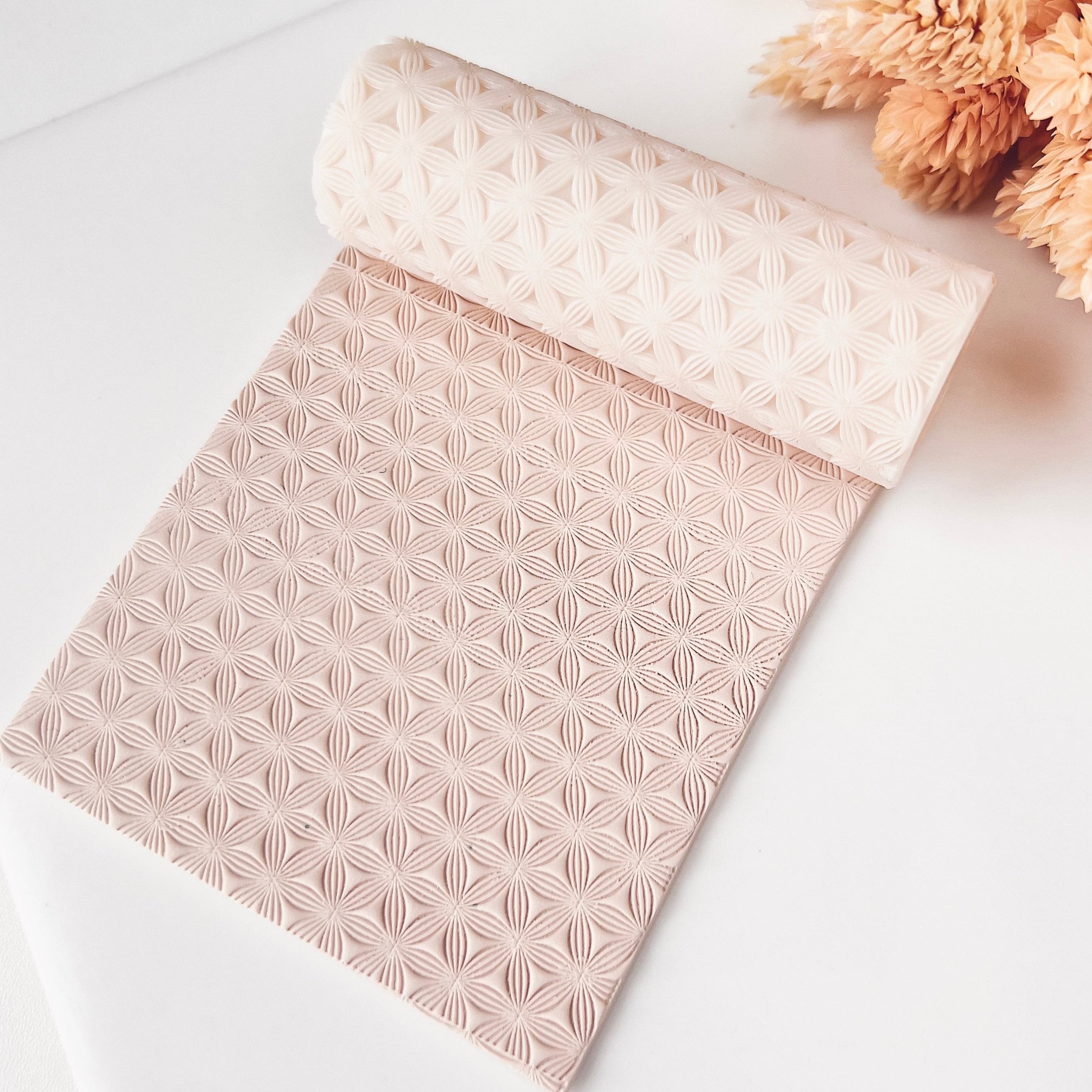 polymer clay texture roller abstract geometric pattern