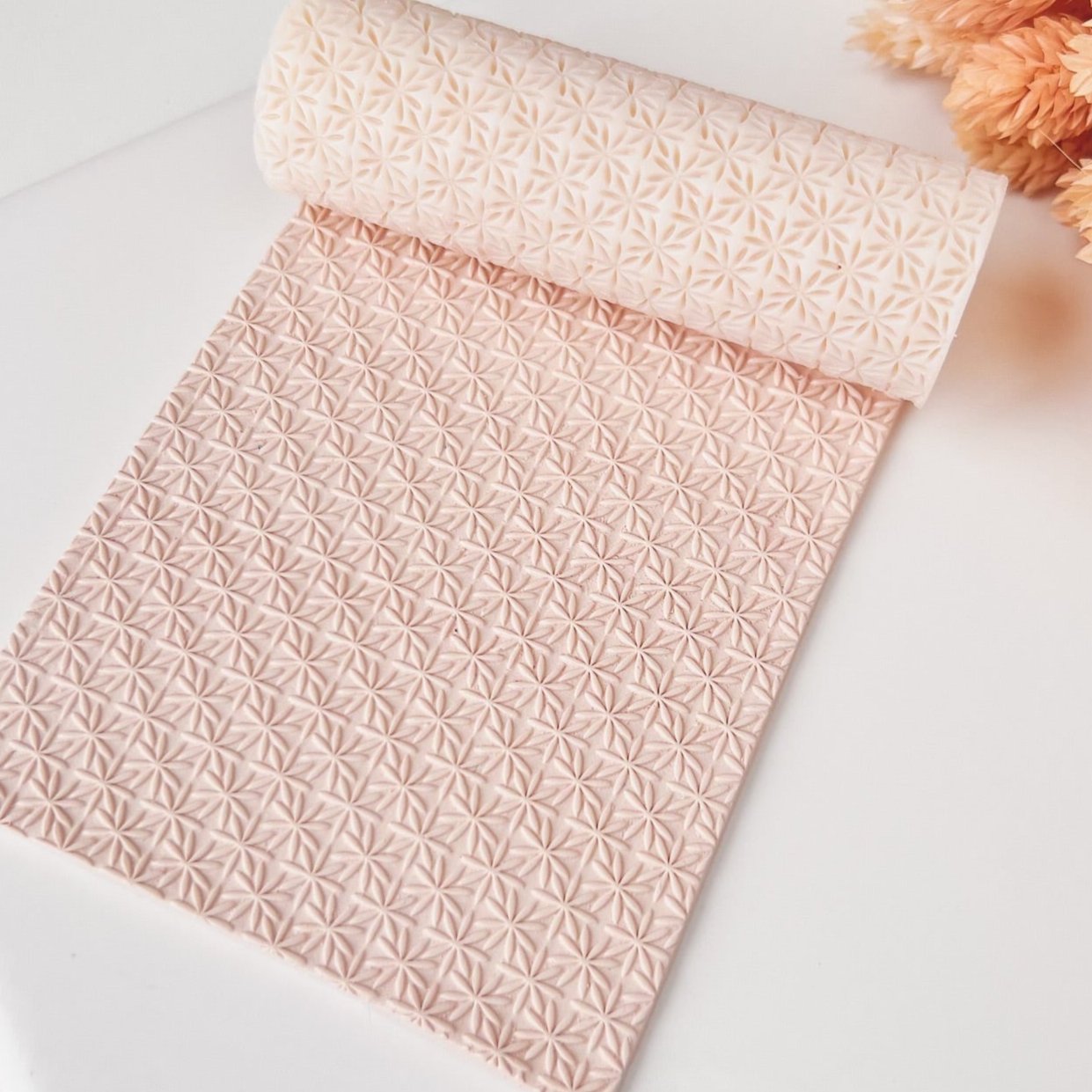 polymer clay texture roller abstract geometric pattern