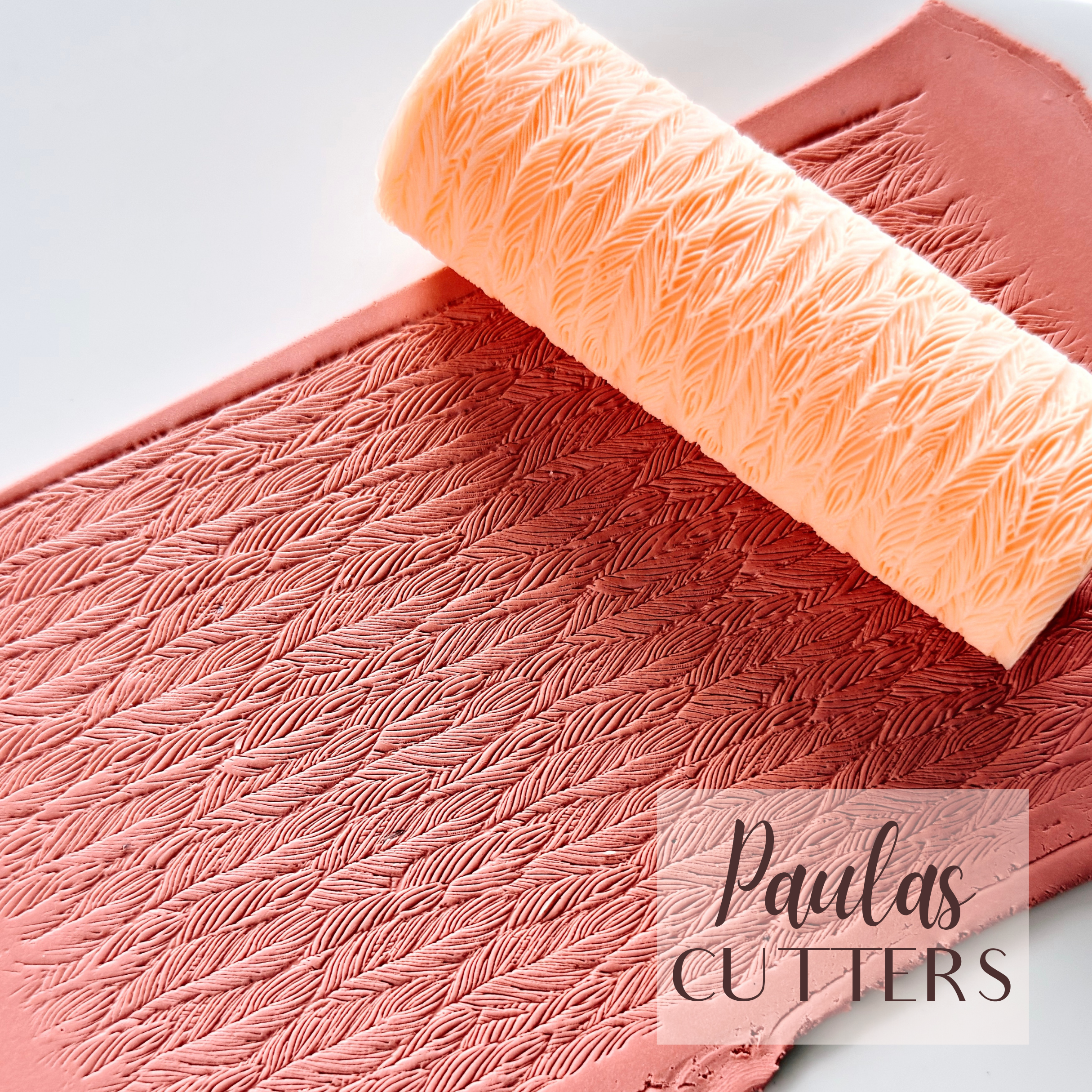 Rodillo texturizador de arcilla polimérica – Patrón de veta orgánica – Herramienta para arcilla para pendientes y joyas – R-245