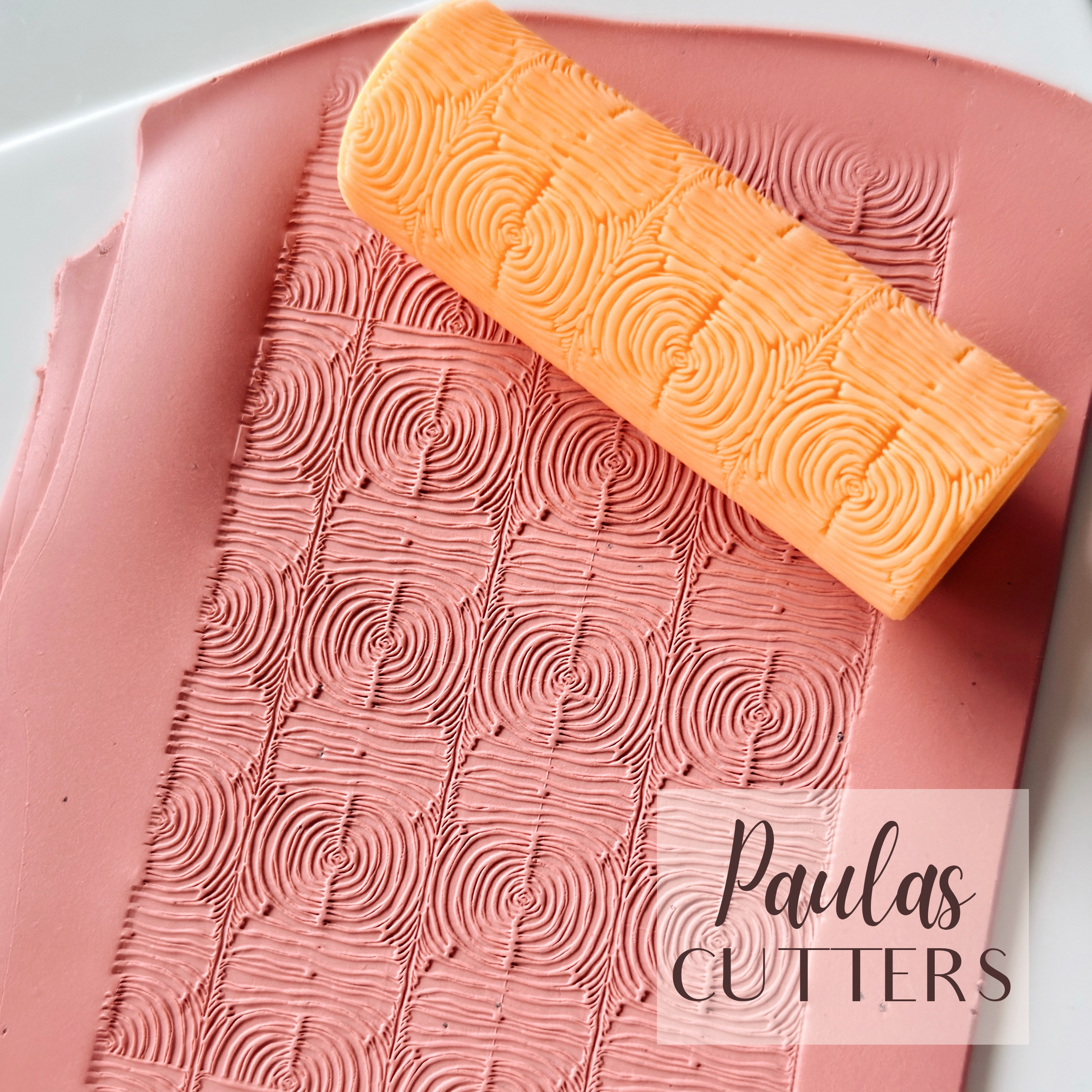 Rodillo texturizador de arcilla polimérica – Patrón de onda circular – Herramienta para arcilla para pendientes y joyas – R-321